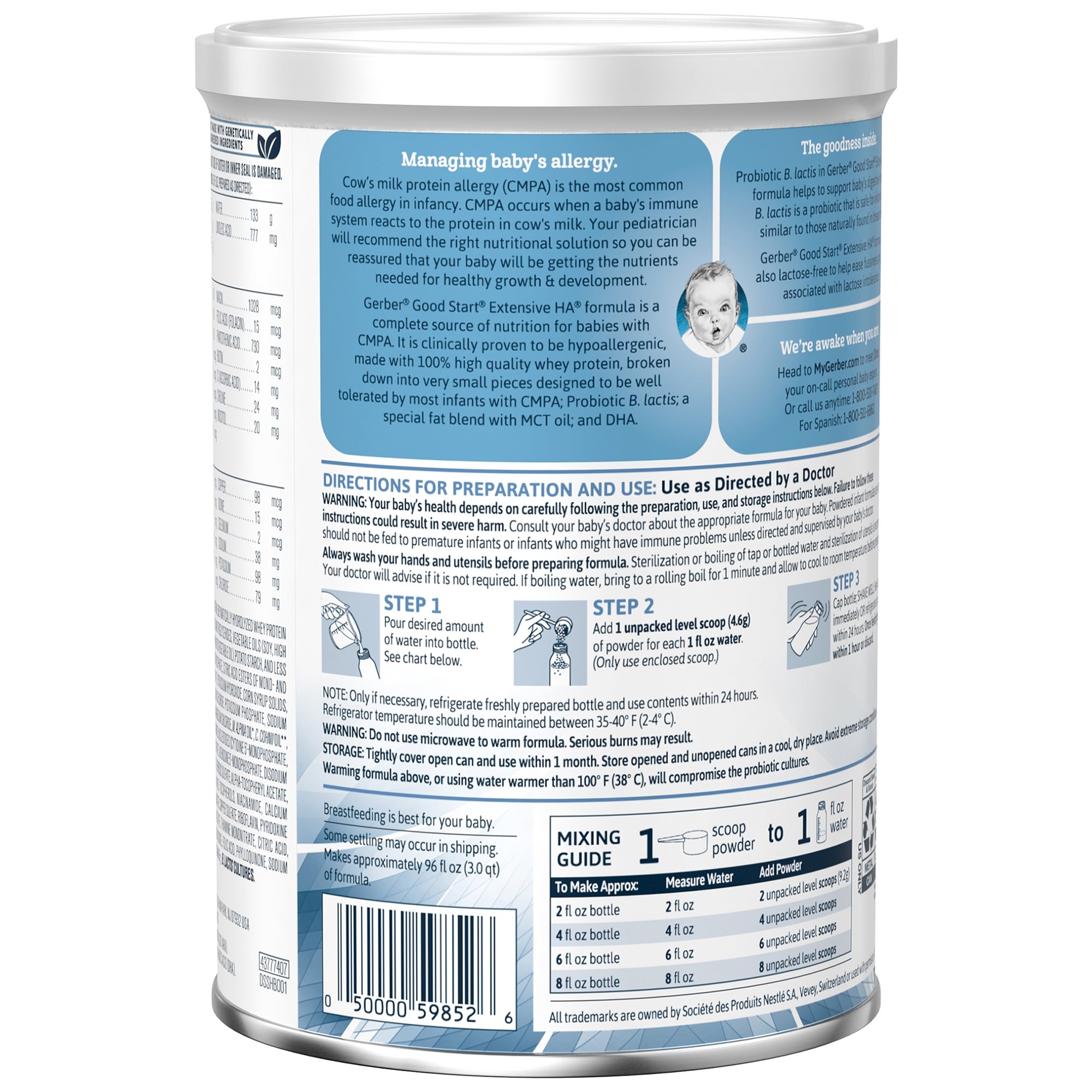 Extensive HA Hypoallergenic Infant Formula with Iron thumbnail 3