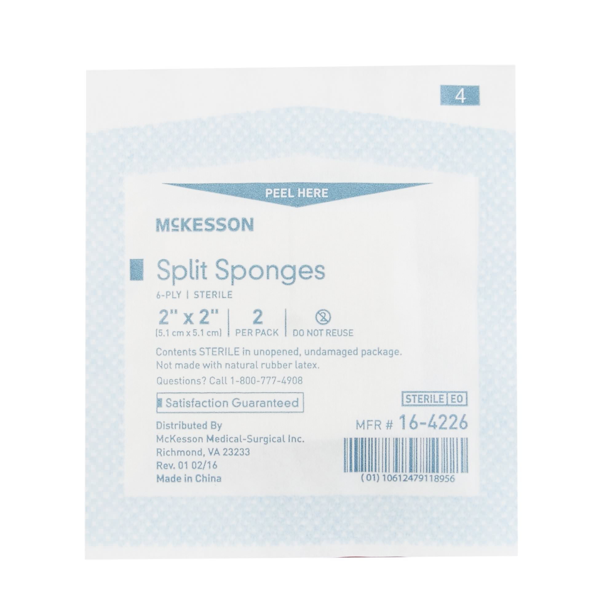 McKesson Polyester and Rayon I.V. Split Sponges thumbnail 3