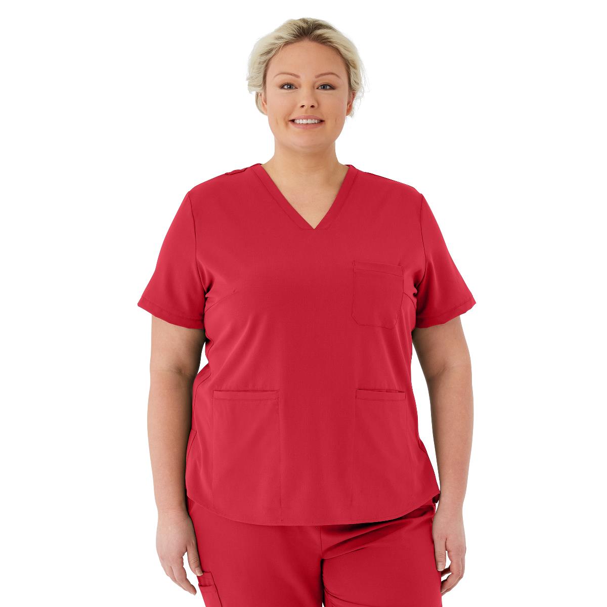 Medline Lexington AVE Women's V-Neck Scrub Tops with 3 Pockets thumbnail 1