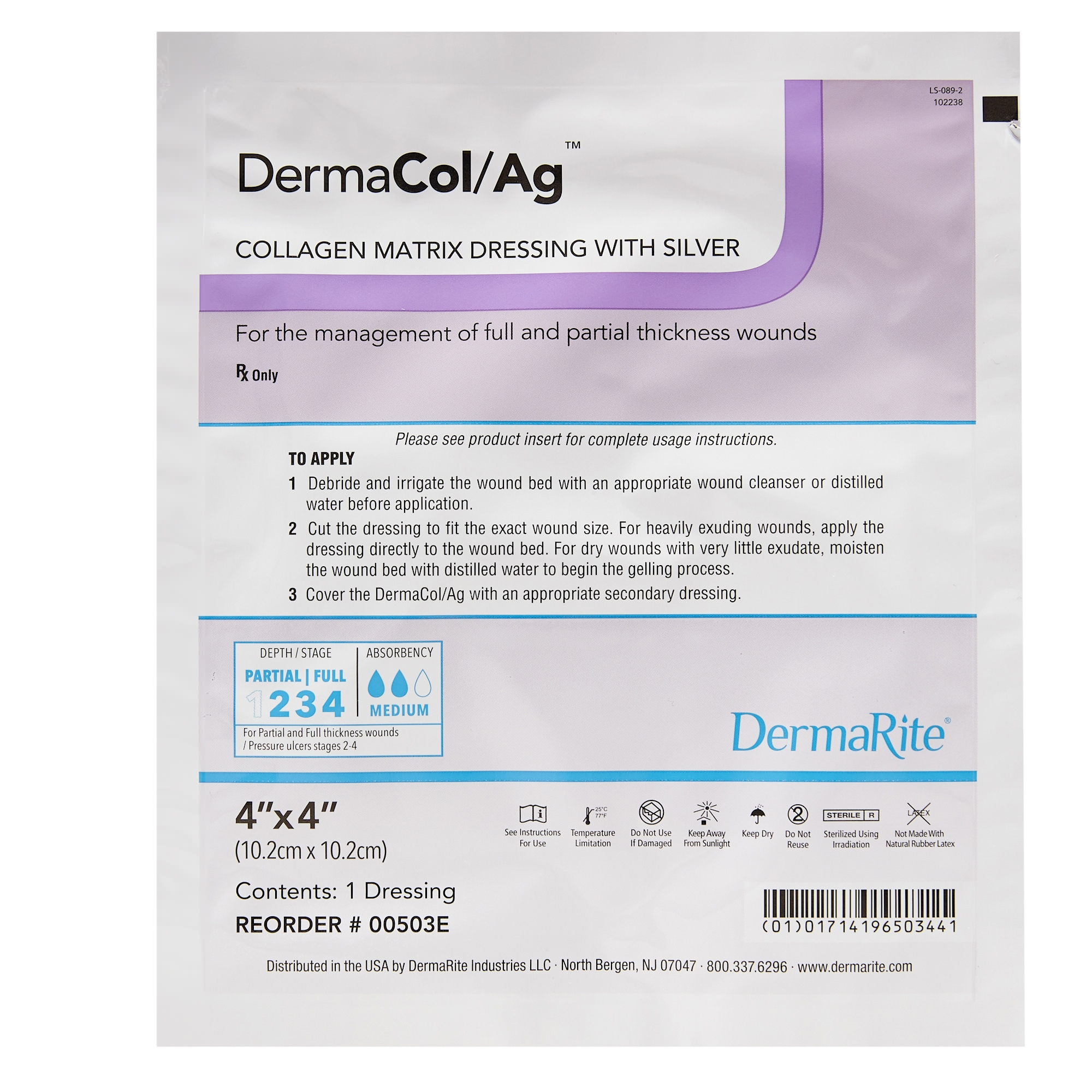 DermaCol Ag Collagen Matrix Dressing with Silver thumbnail 1