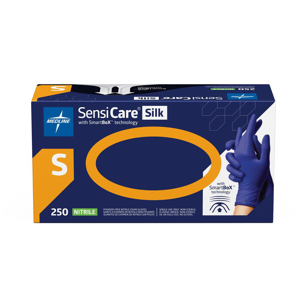SensiCare Silk Nitrile Exam Gloves with SmartBoX Technology | Medline