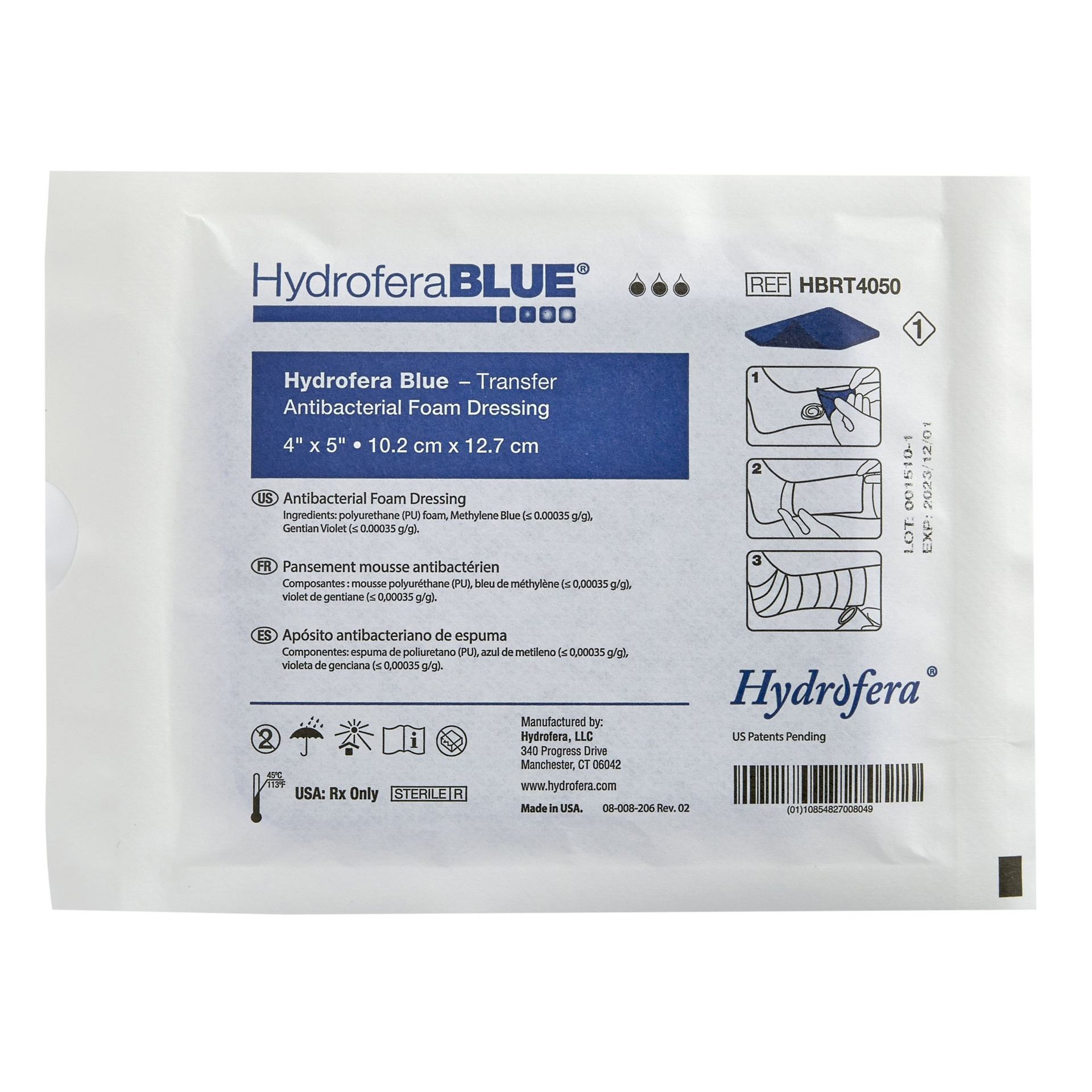 Hydrofera Blue Transfer Antibacterial Foam Dressings thumbnail 2