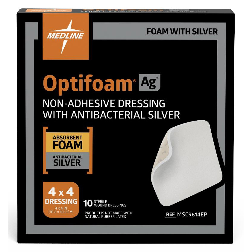 Medline Optifoam Ag Nonadhesive Foam Dressing