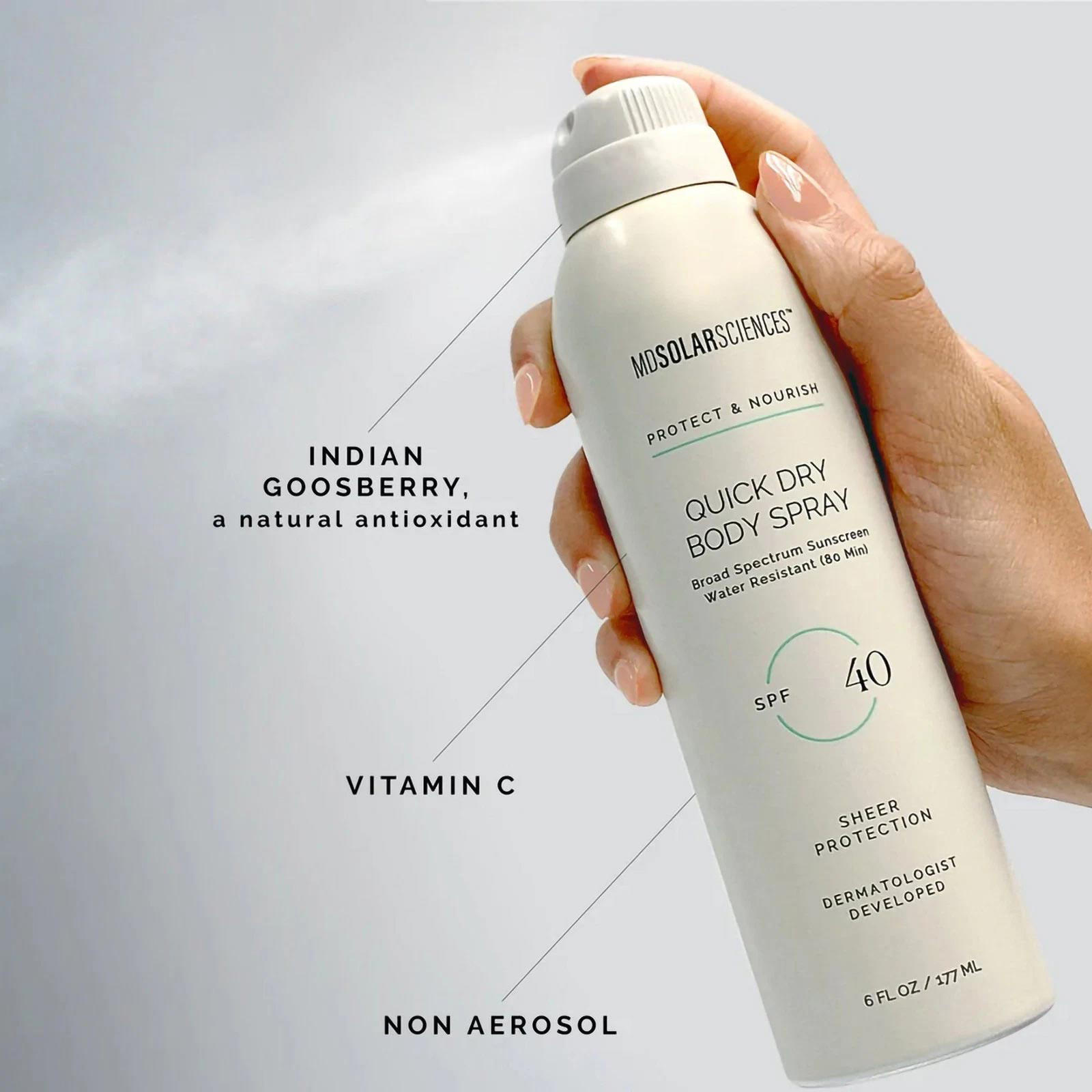 MDSolarSciences Quick Dry Body Spray Sunscreen SPF 40, 0.6 oz thumbnail 3