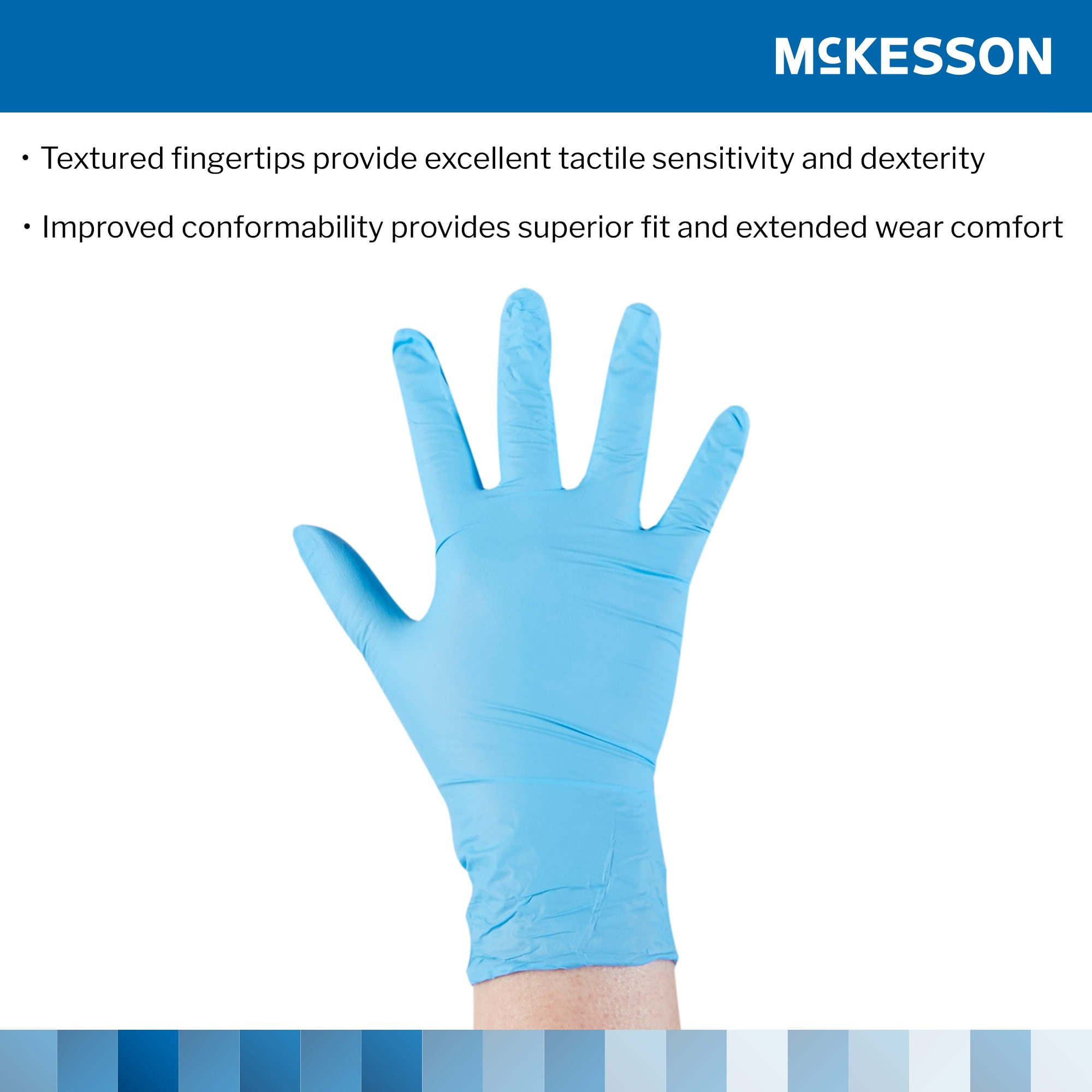 McKesson Confiderm 3.8 Nitrile Powder Free Exam Gloves thumbnail 4