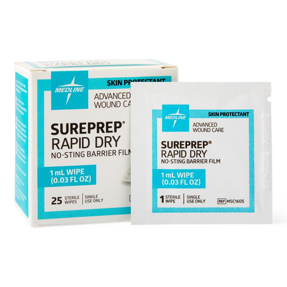 Sureprep Rapid Dry No-Sting Barrier Film Wipe