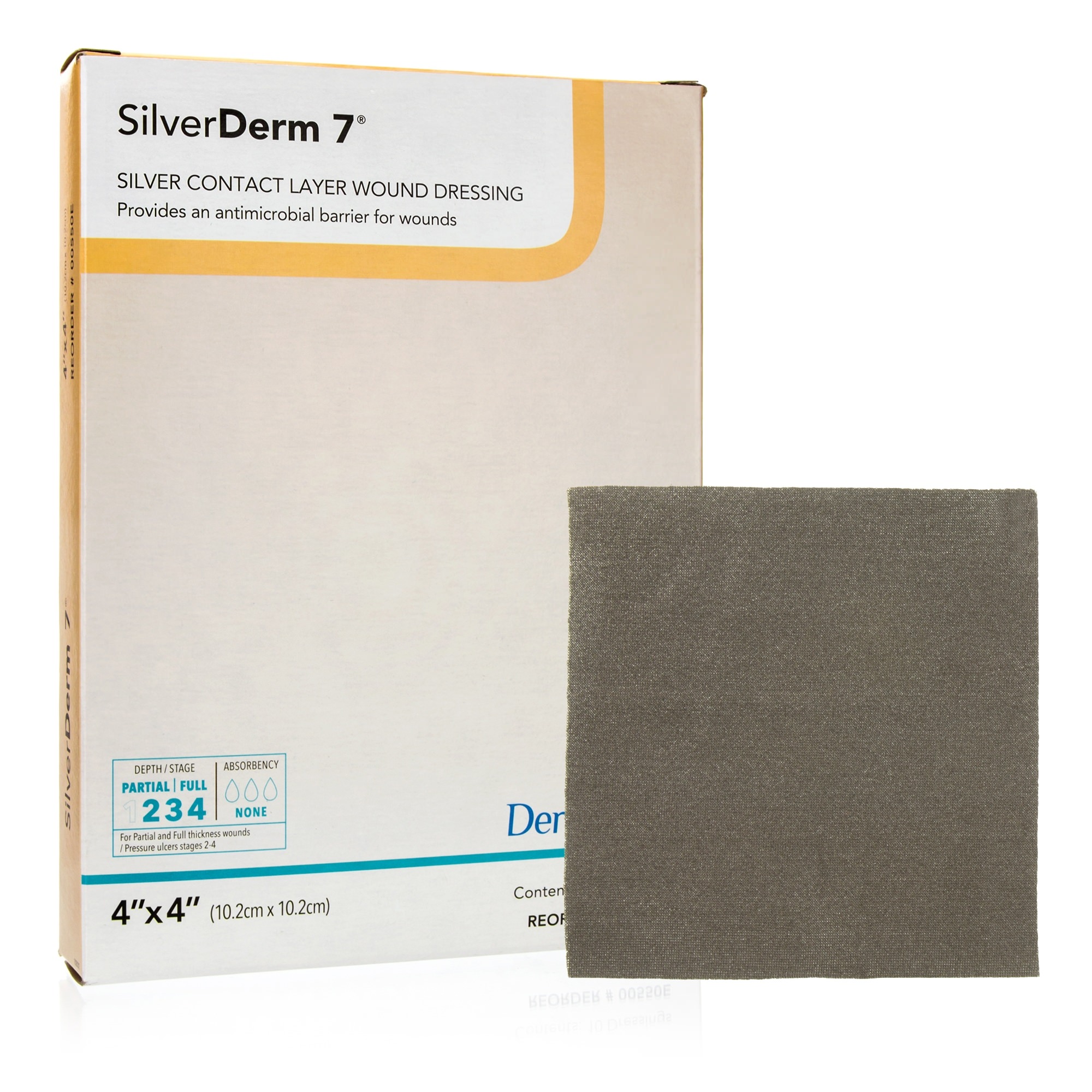 SilverDerm 7 Silver Contact Layer, Antimicrobial Non-Adherent Wound Dressing SilverDerm 7 Silver Contact Layer, Antimicrobial Non-Adherent Wound Dressing