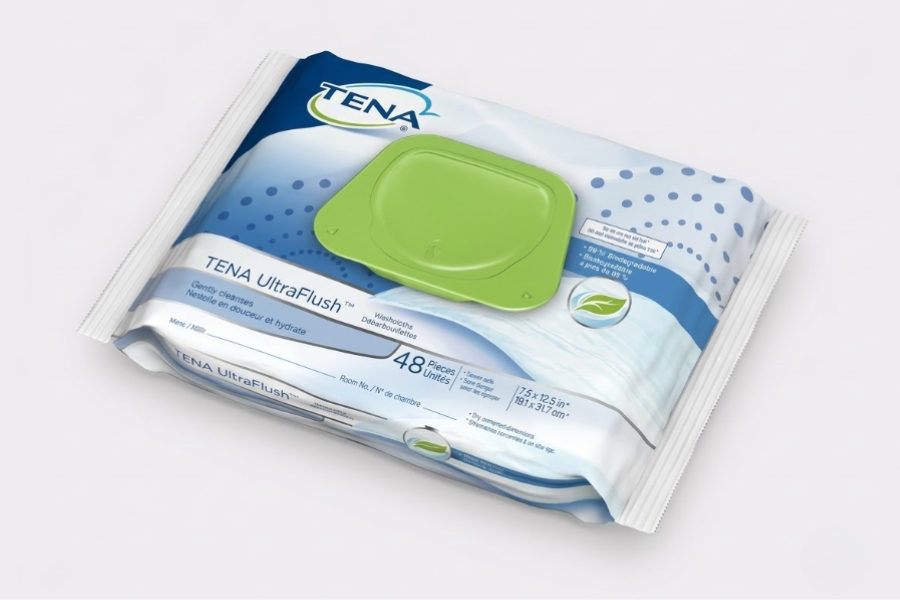 TENA ProSkin UltraFlush Washcloths