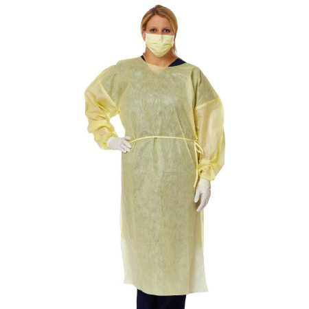 QuickComply Protective Procedure Gown, Yellow thumbnail 1
