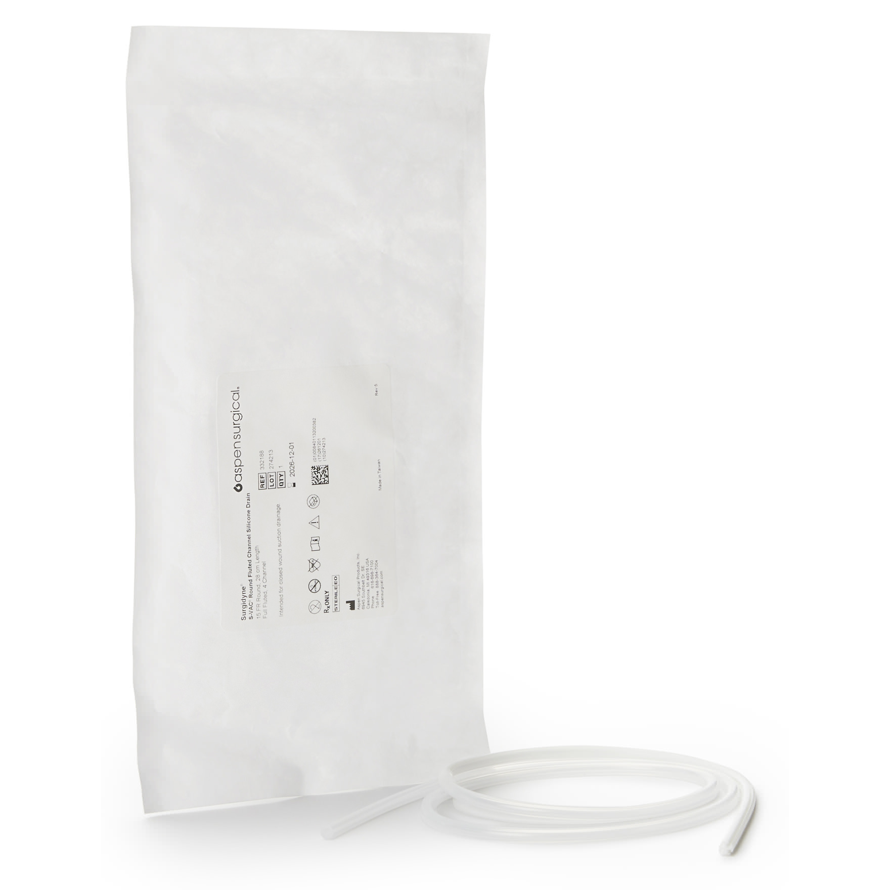 S-Vac Wound Drain Tube Without Attachment 4 Channel 15 Fr. - Main image