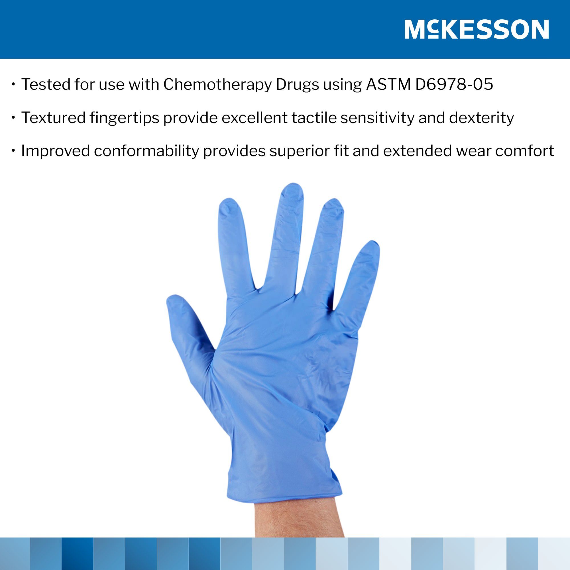 McKesson Confiderm 3.5C Nitrile Powder Free Exam Gloves thumbnail 4