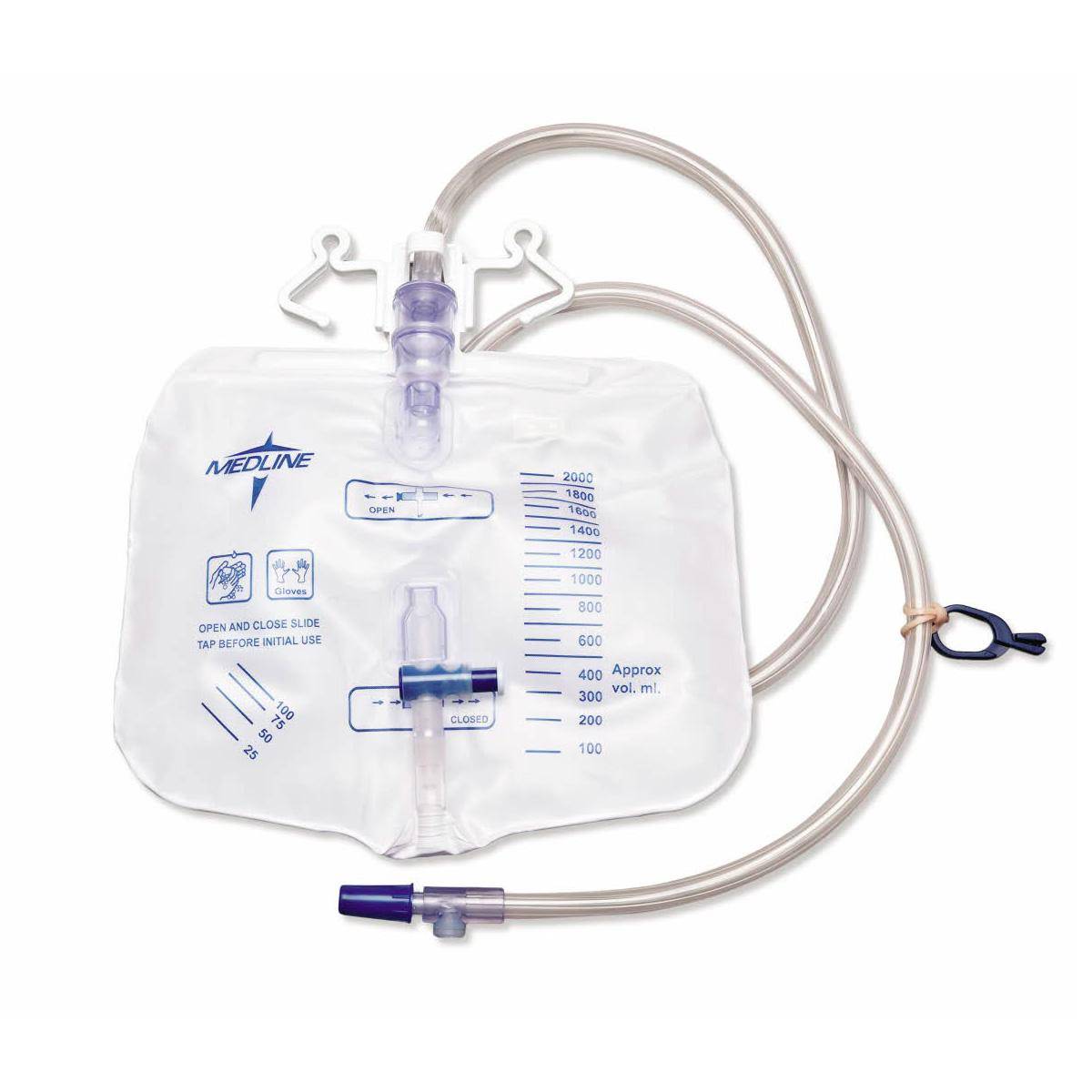 Medline Urinary Drainage Bag with Anti-Reflux Device thumbnail 1
