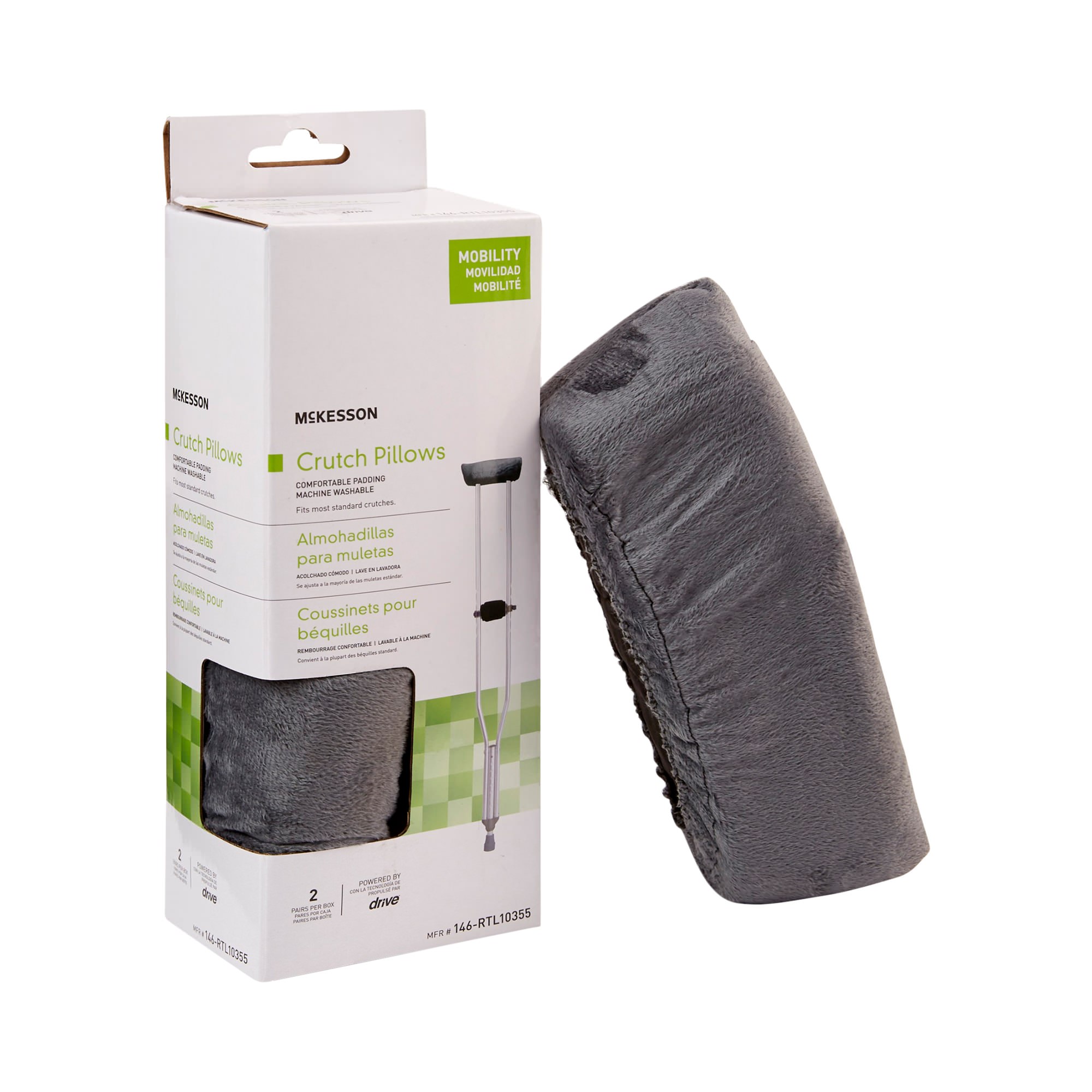 McKesson Underarm Crutch Pillow, Gray - Main image