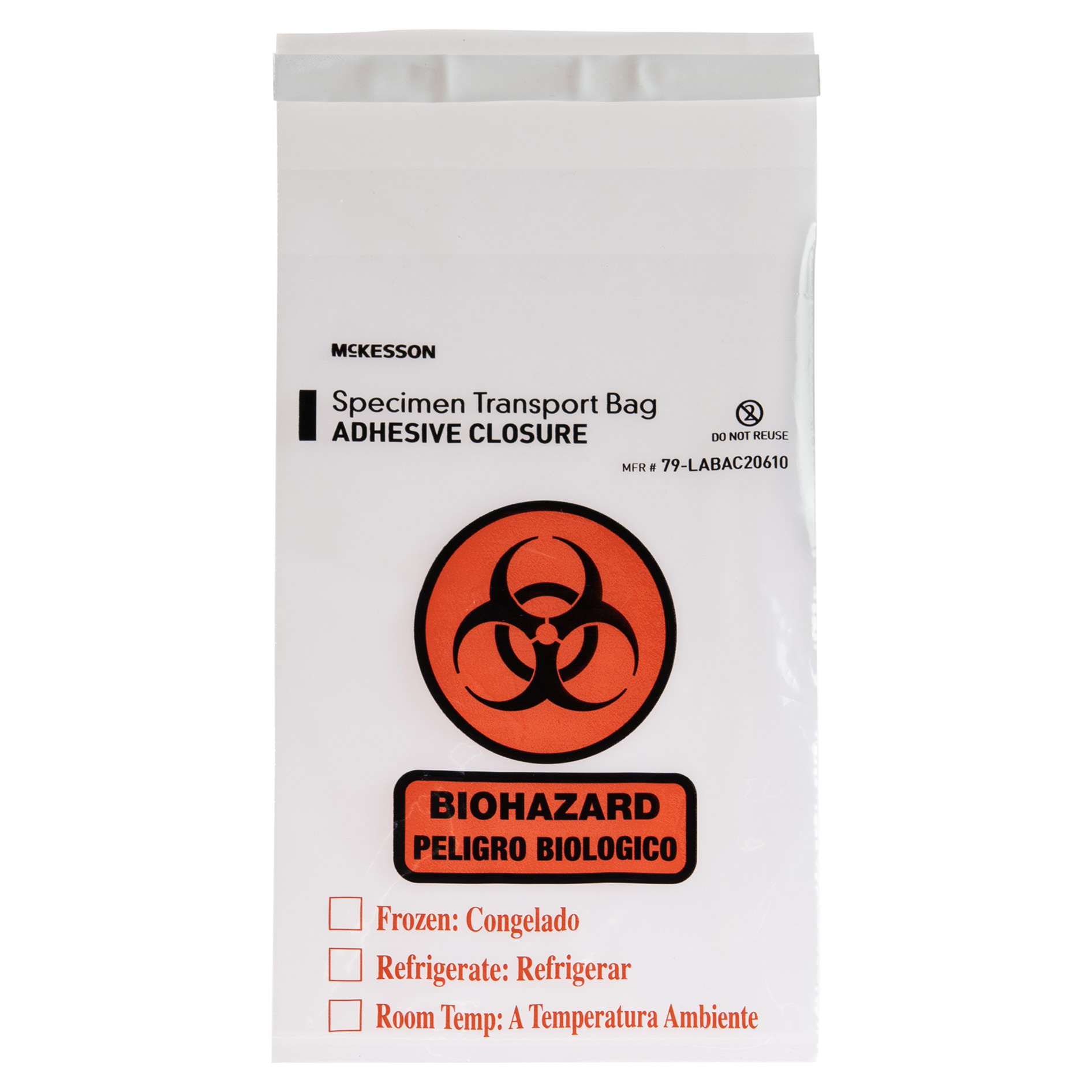 McKesson Specimen Transport Bag 6x9 with Zip Closure
