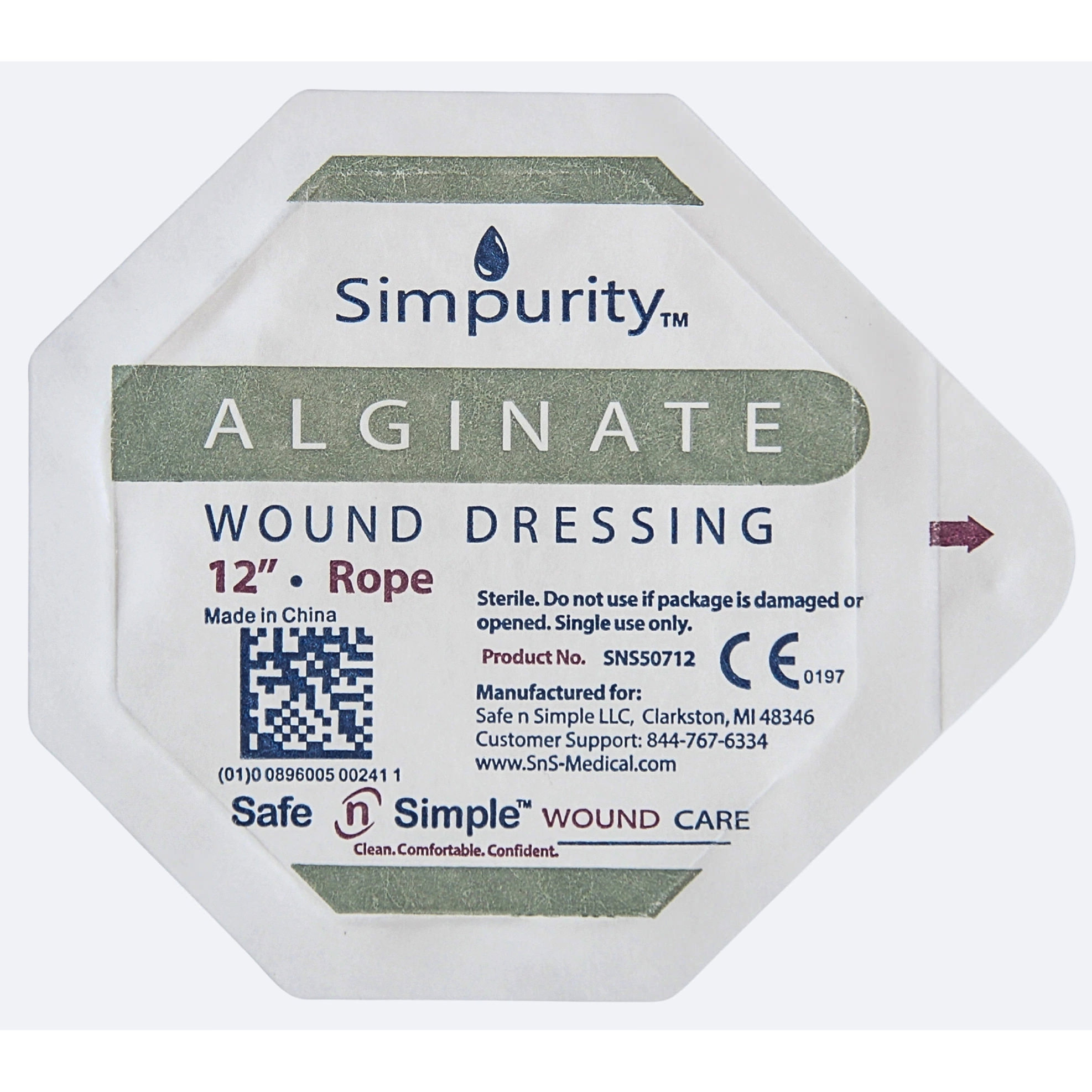 simpurity wound dressing alginate with antibacterial silver Simpurity Alginate Pads for Effective Wound Care