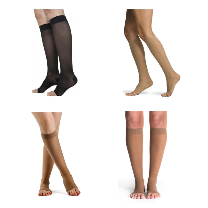 Sigvaris Eversheer Calf High Compression Socks30-40mm Hg, Open Toe