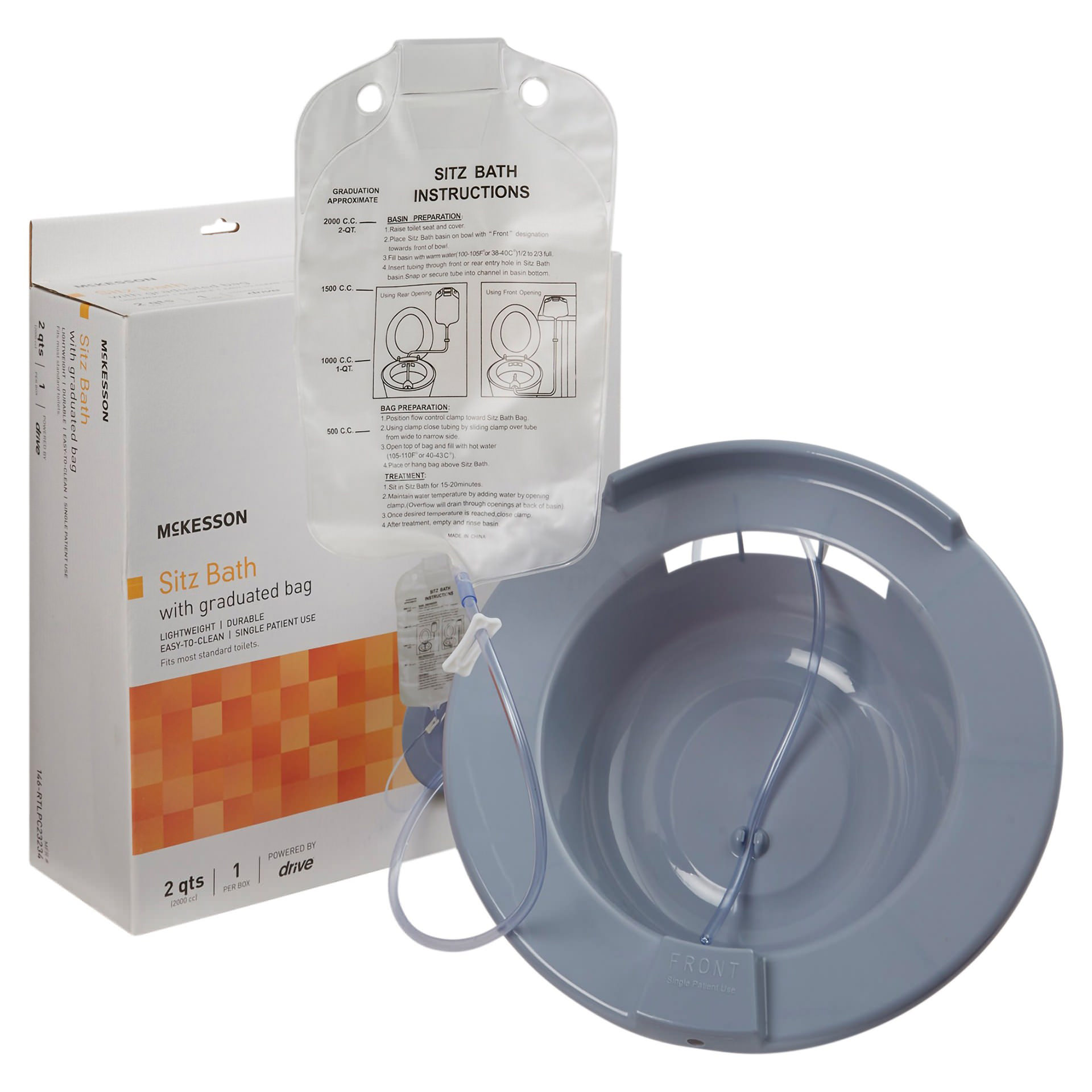 McKesson Sitz Bath with Graduated Bag | For Standard Toilets
