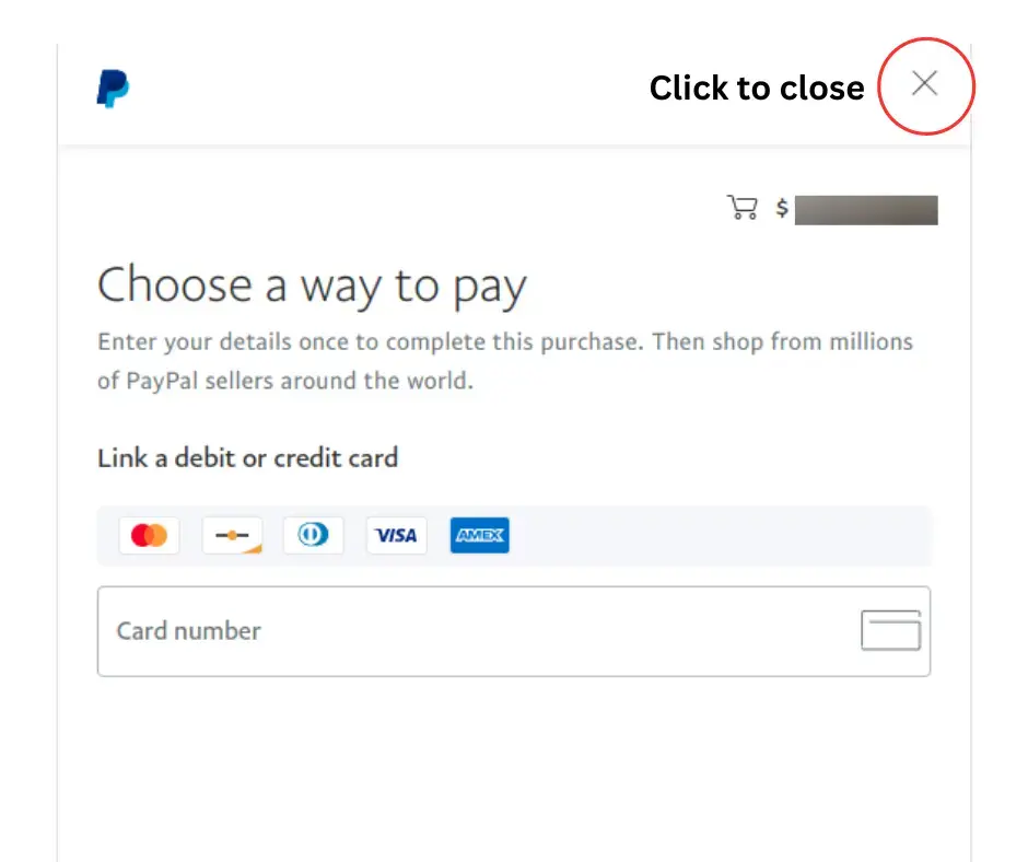 PayPal Checkout Screenshot
