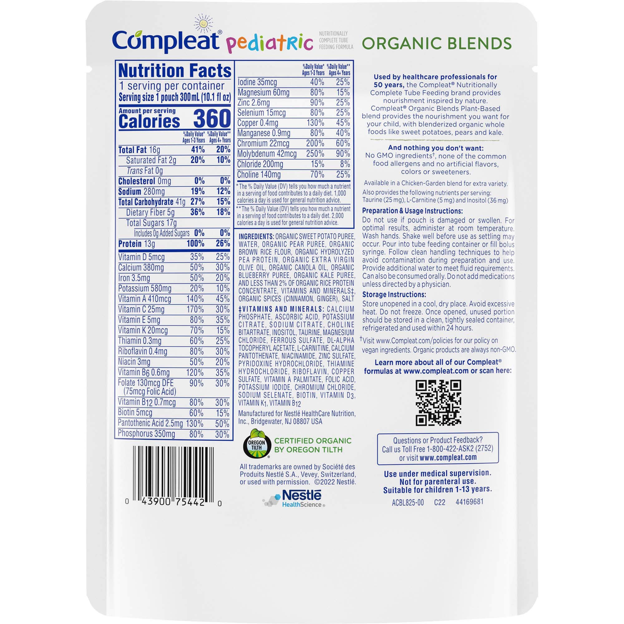 Compleat Pediatric Organic Blends Plant-Based Tube Feeding Formula thumbnail 2