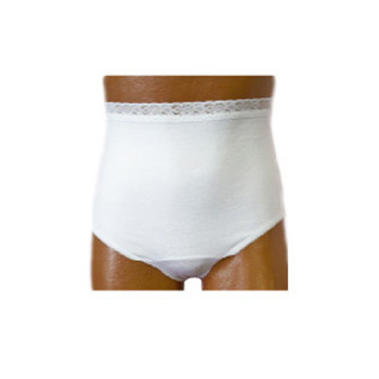 Options Ladies Basic Brief with Built-in Ostomy Barrier Support, White thumbnail 1