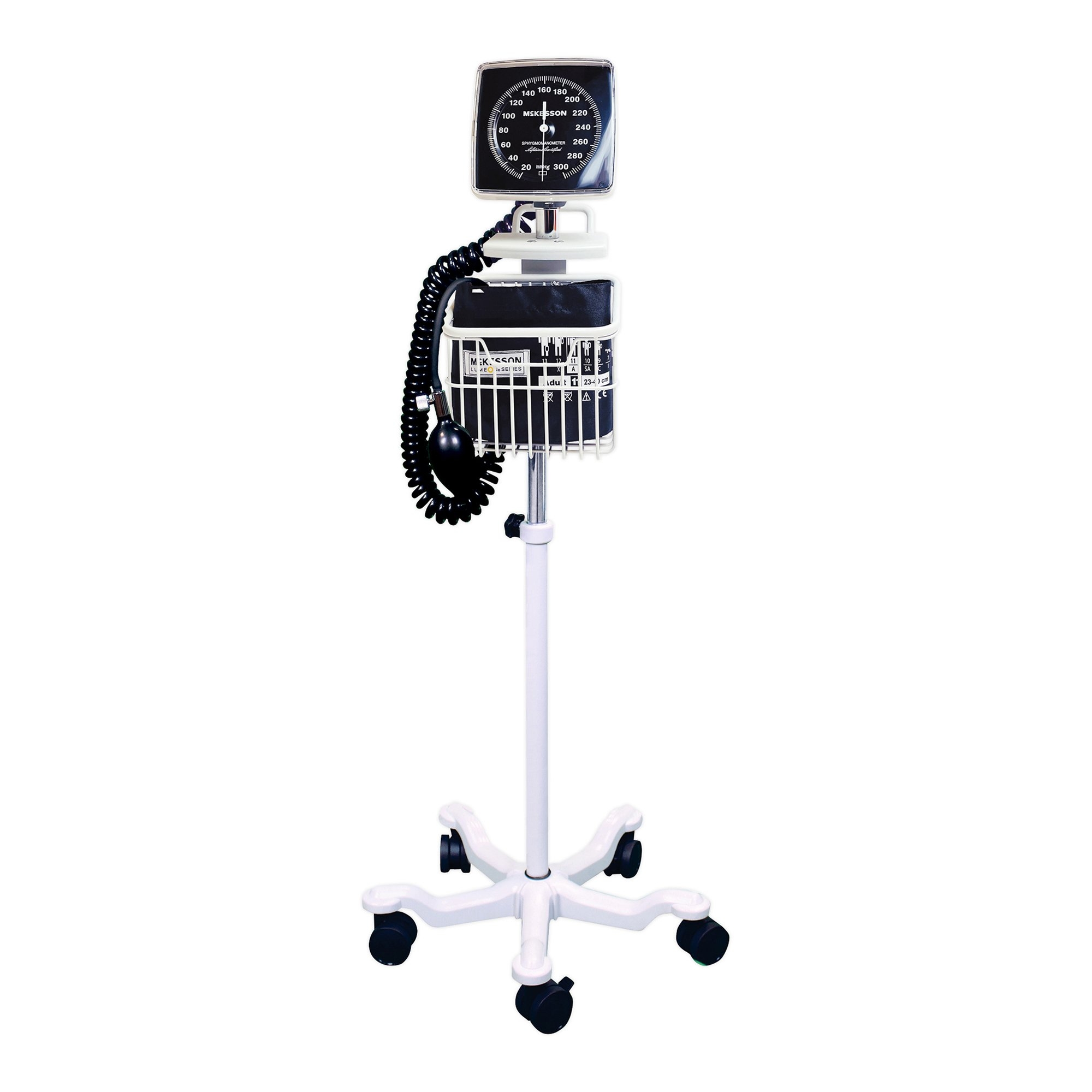 McKesson LUMEON Aneroid Sphygmomanometer Unit Latex Free Bladder Black Nylon Cuff