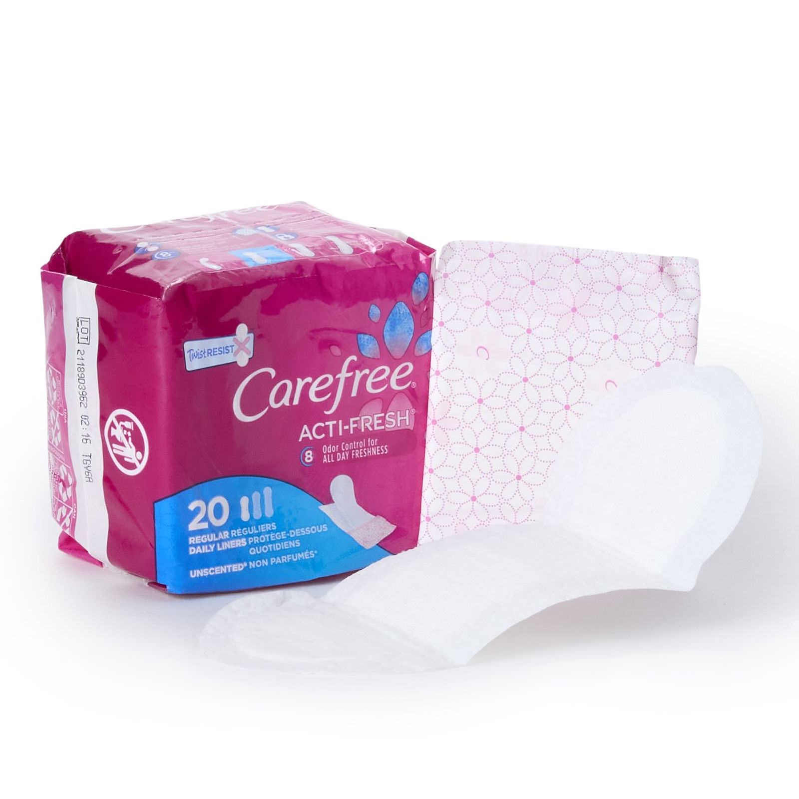 Carefree actifresh Panty Liner, Regular Absorbency