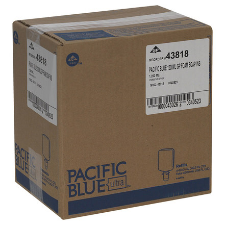 Pacific Blue Ultra Antibacterial Soap Foaming Refill Bottle Unscented, 1200 mL - Case of 4 thumbnail 3