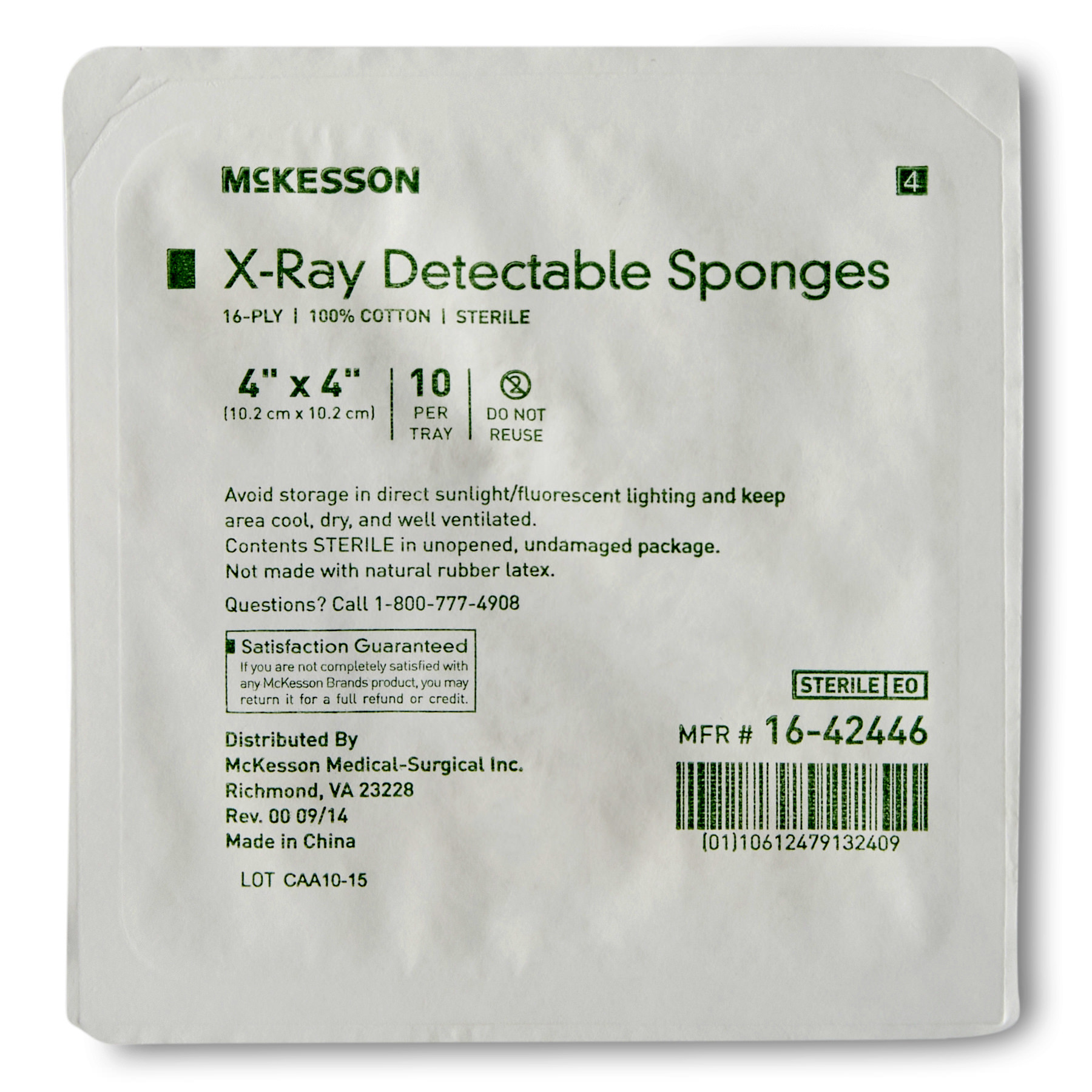 McKesson X-Ray Detectable Gauze Sponge White - Main image