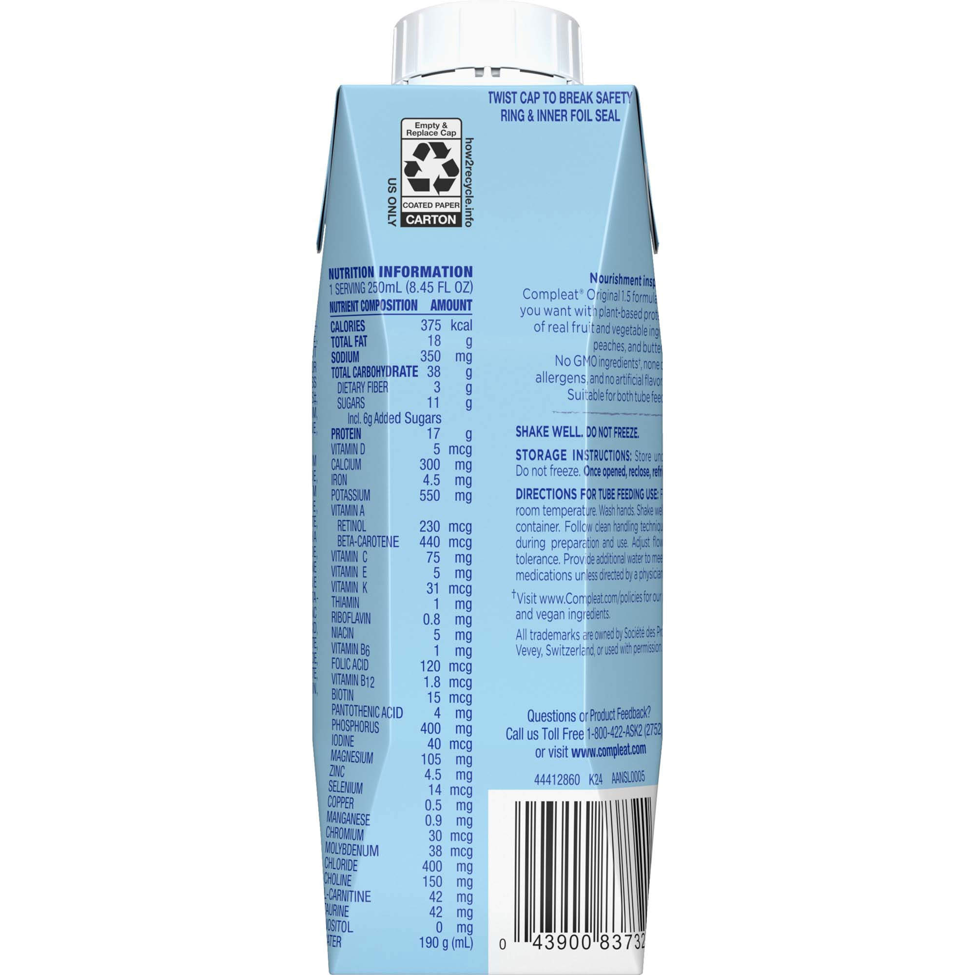 Compleat Original 1.5 Plant-Based Tube Feeding Formula thumbnail 2