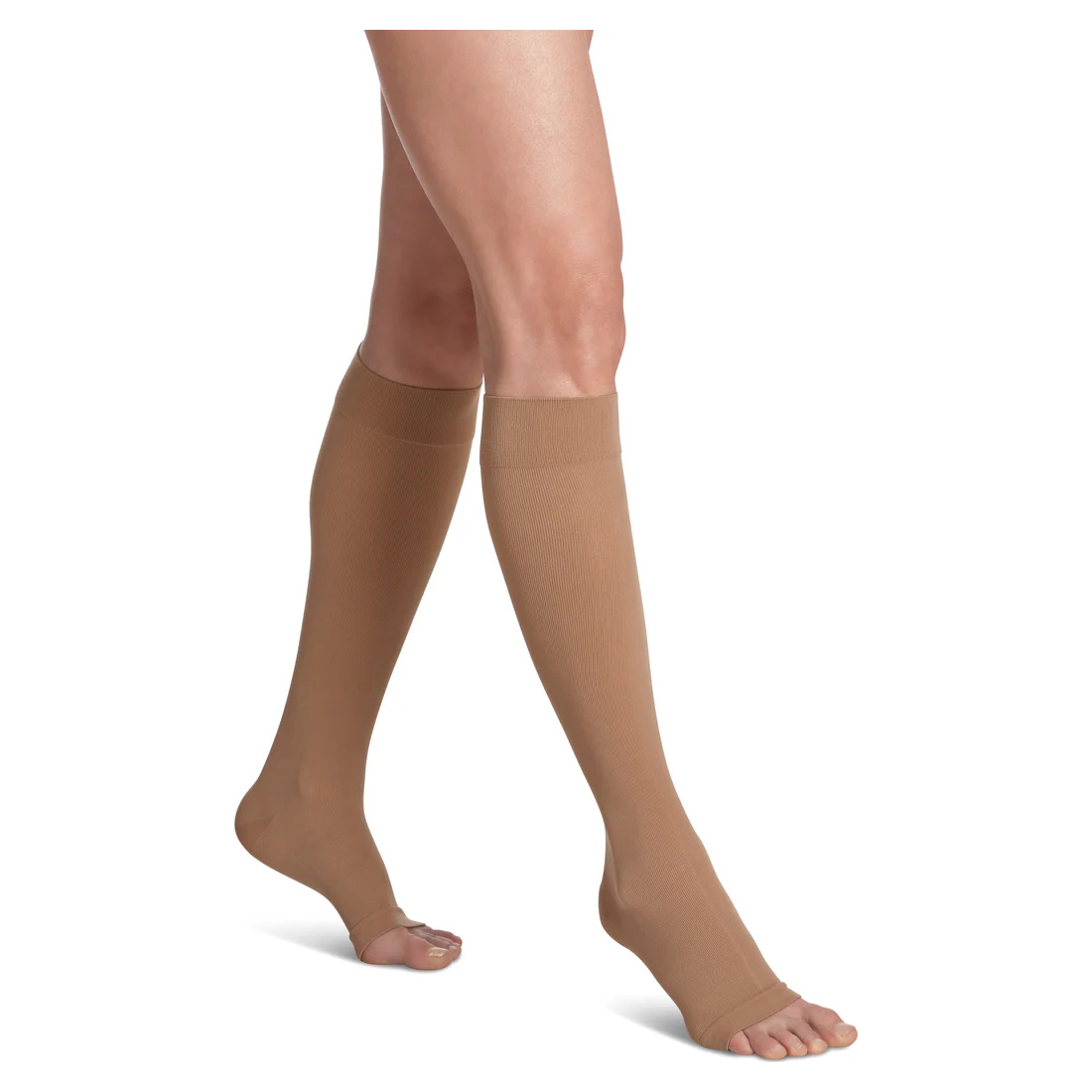 Sigvaris Essential Cotton Calf High Unisex Compression Socks, Crispa - Main image
