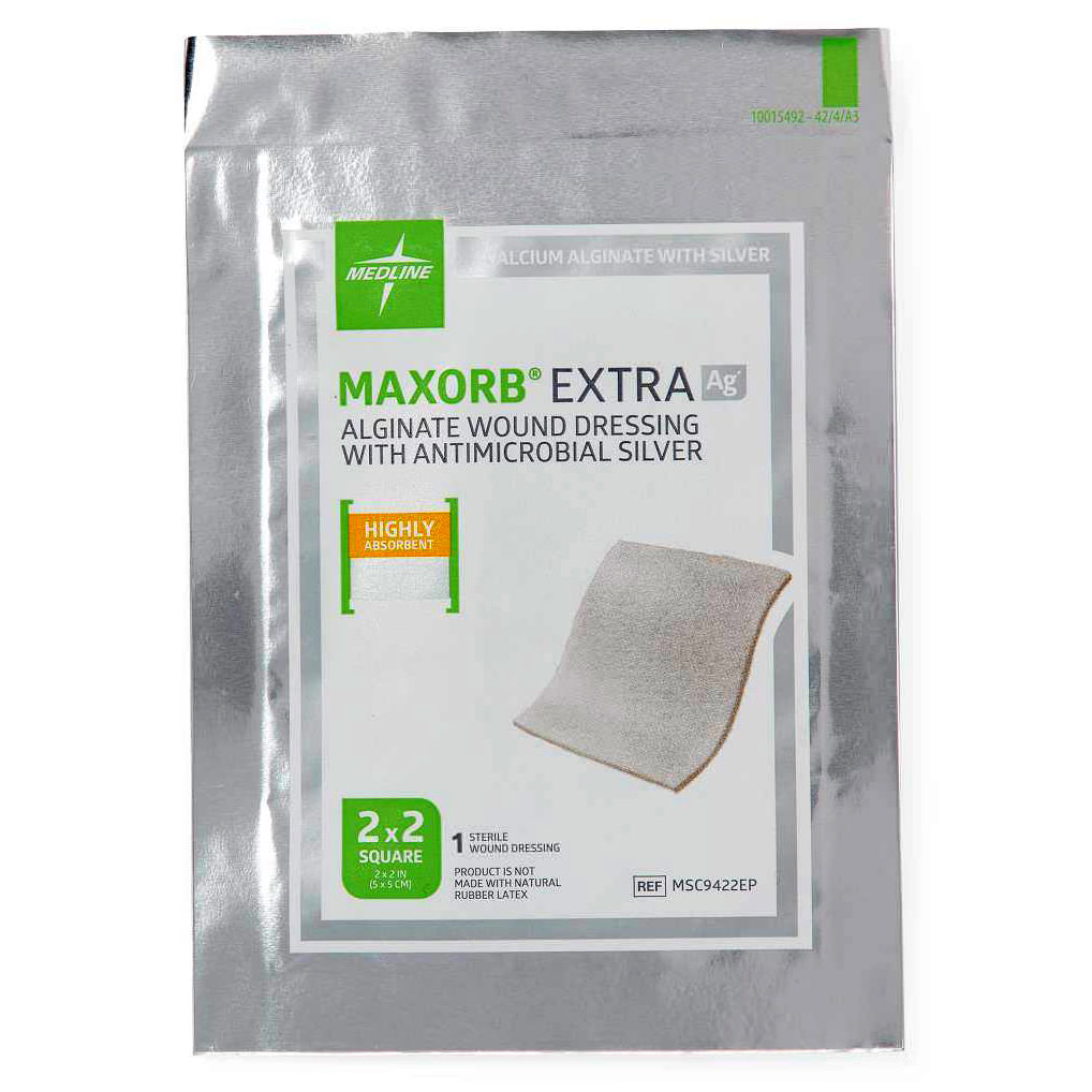 Maxorb Extra Ag+ 2x2 Silver Alginate Dressing