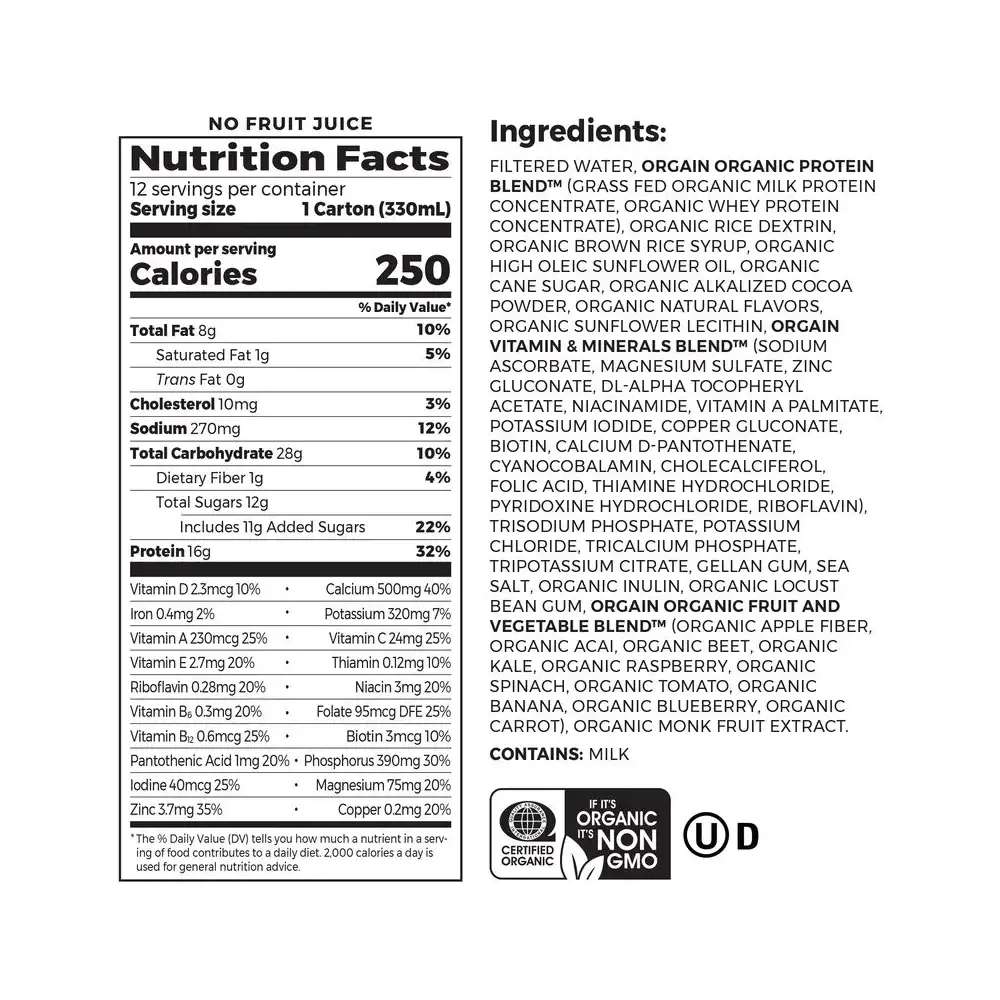 Orgain Organic Nutritional Shake thumbnail 2