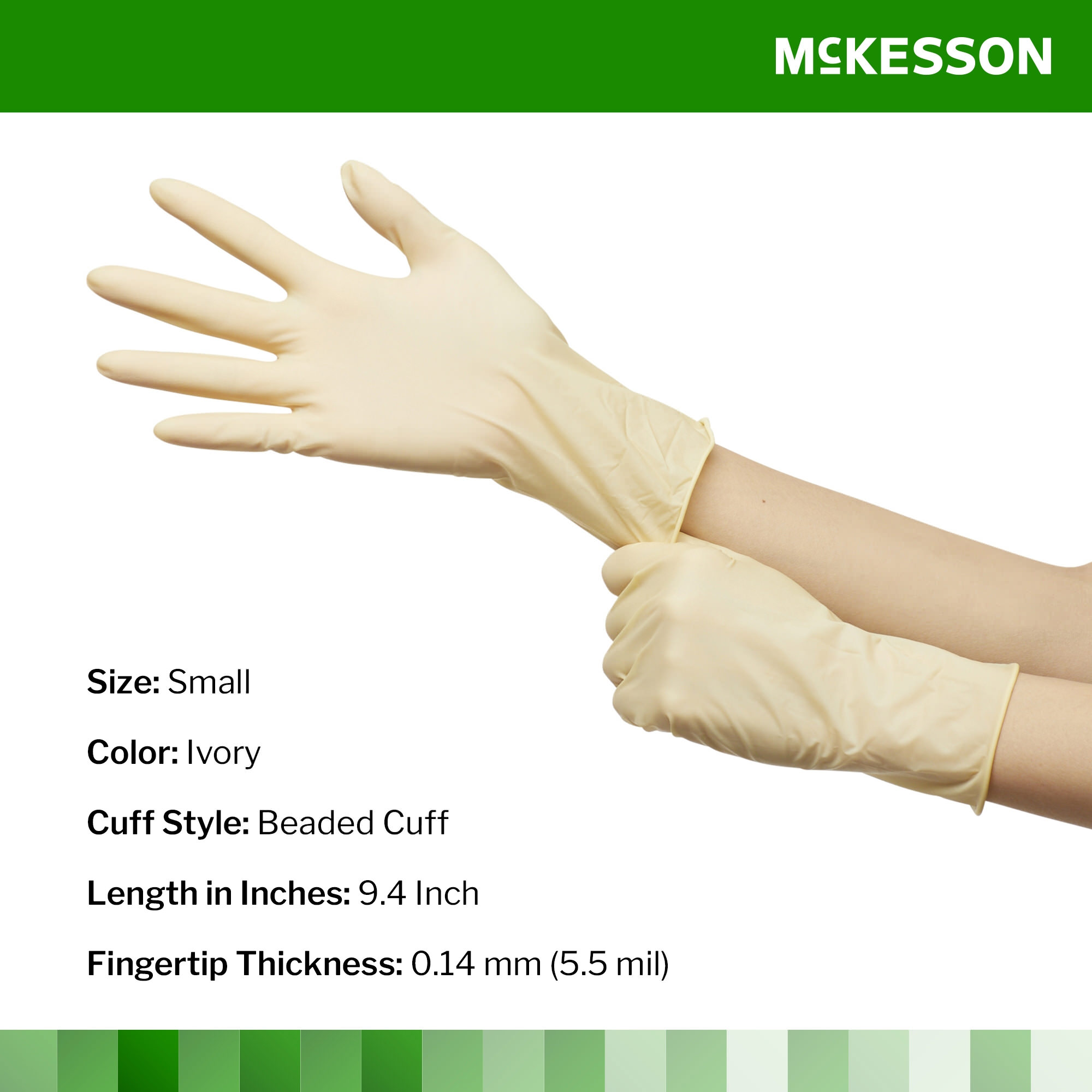 McKesson Confiderm Latex Powder Free Exam Gloves thumbnail 2