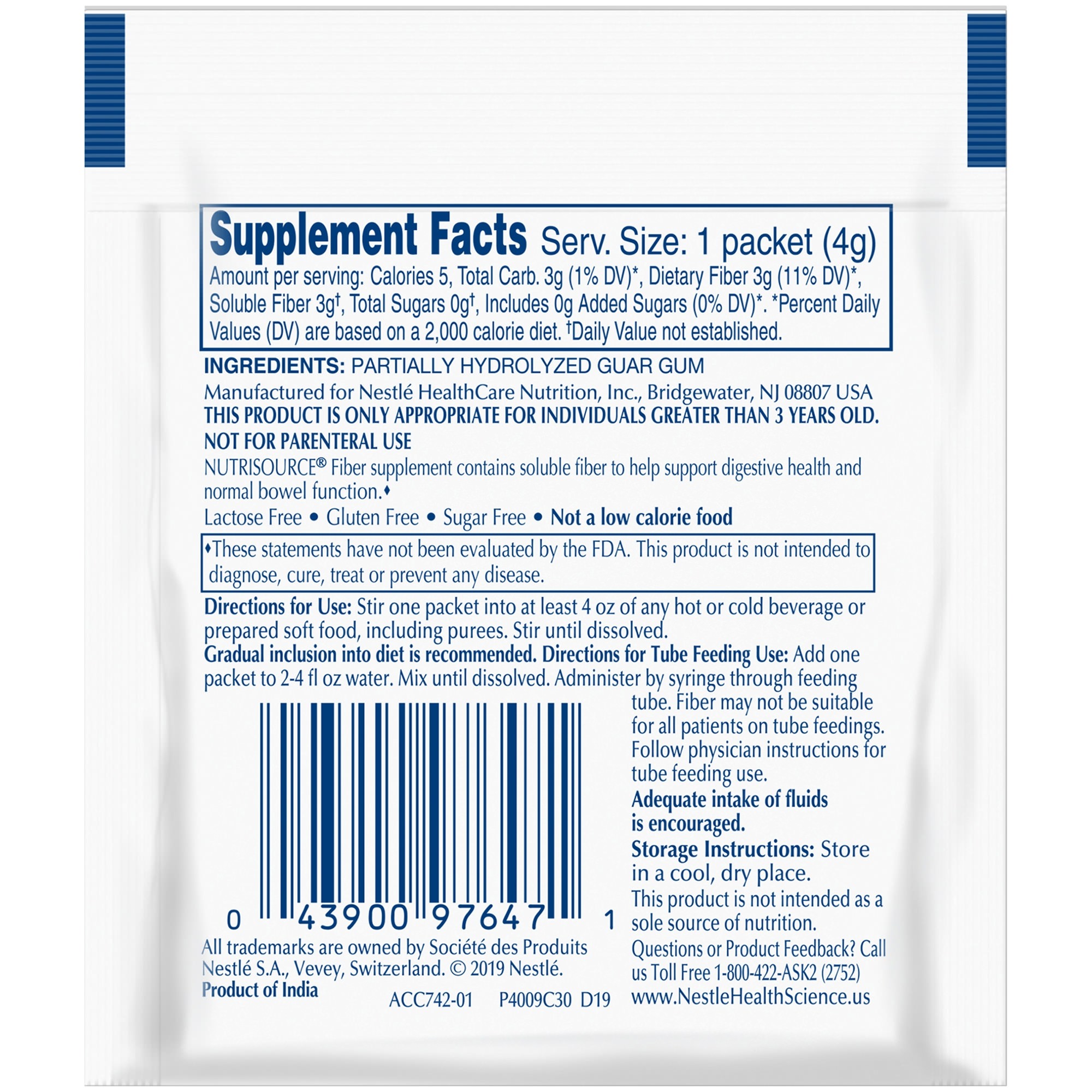 Nutrisource Fiber Supplement, Powder thumbnail 2