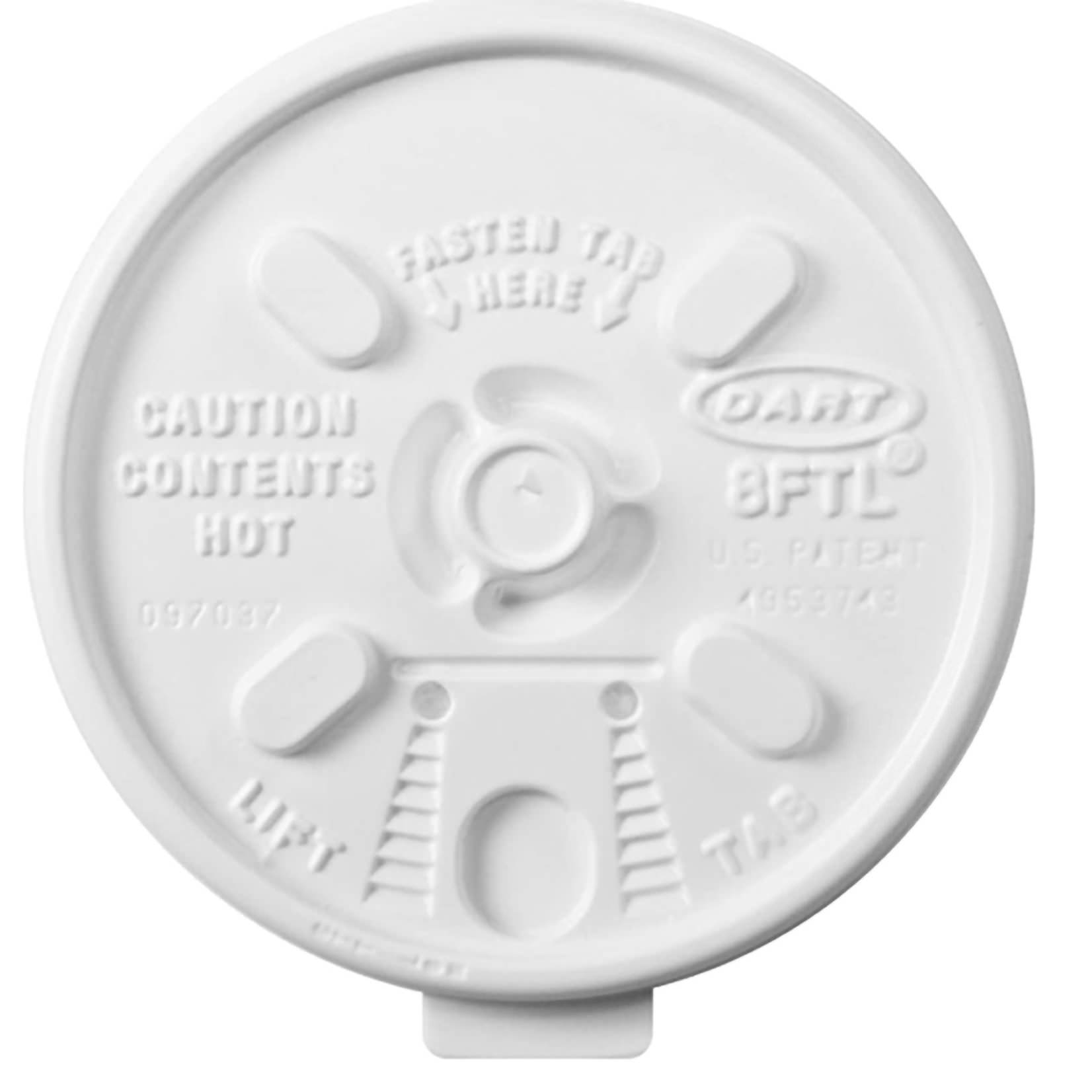 Dart 8 oz White Disposable Drinking Cup Lid thumbnail 2
