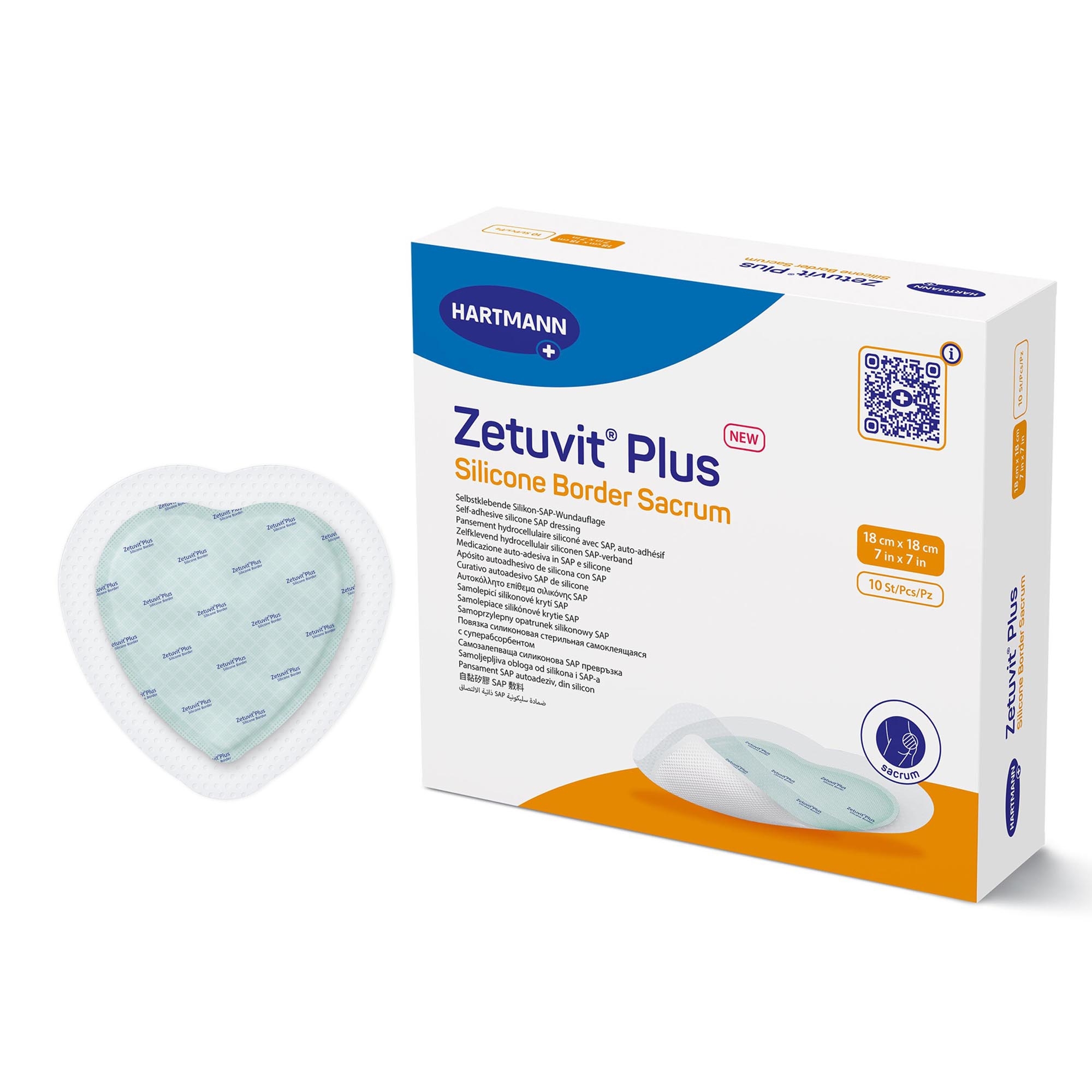 Zetuvit Plus Sacral Silicone Border Super Absorbent Dressing thumbnail 1