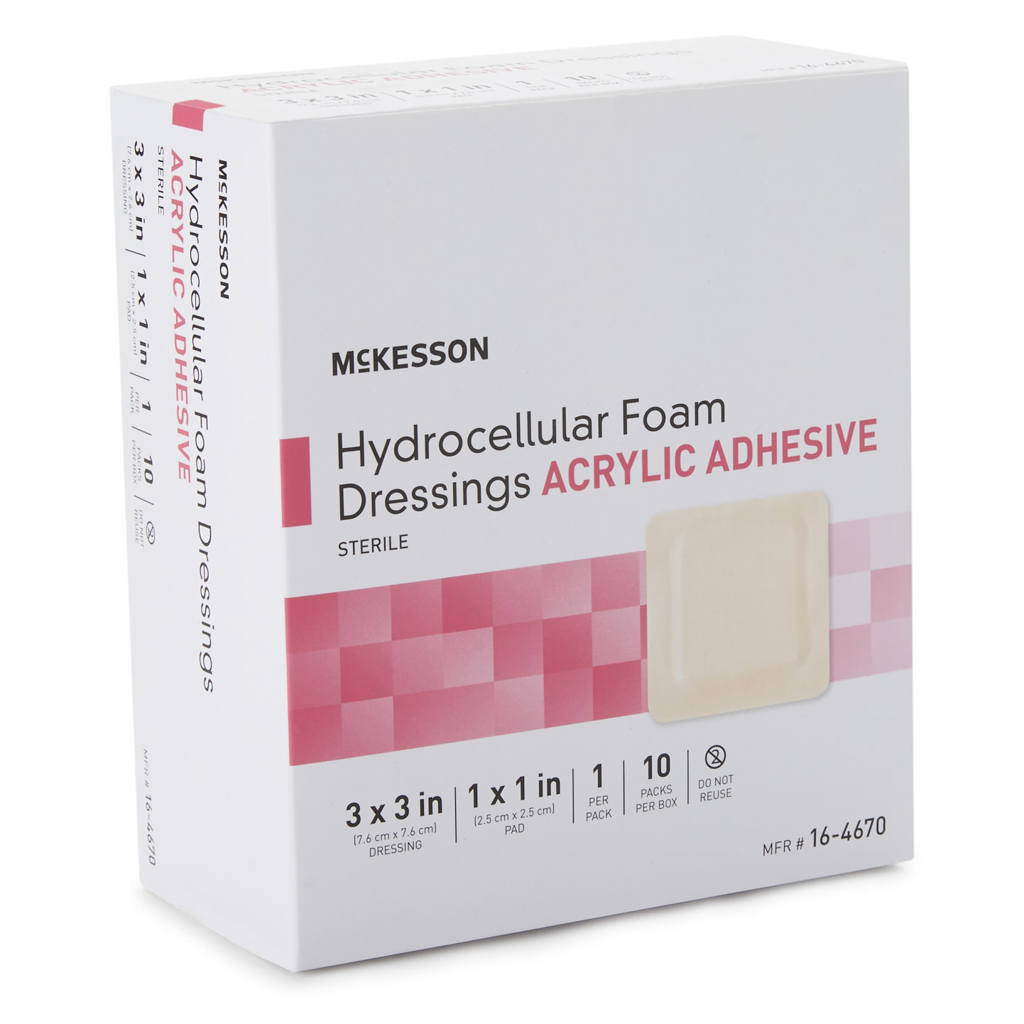 McKesson Foam Dressing Film Backing Tan Square Sterile thumbnail 5