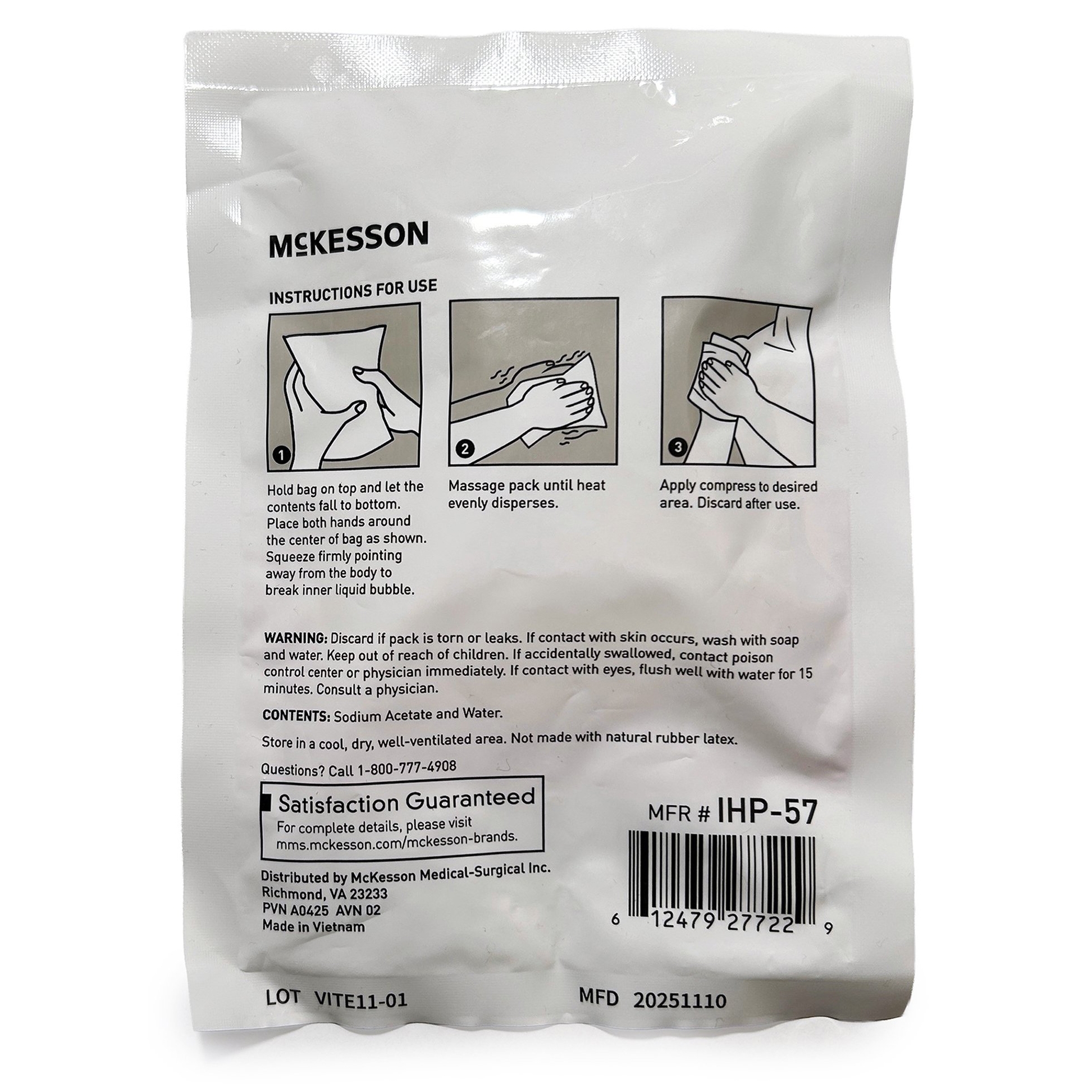 HOT MASSAGE PACK 500g 2個セット McKesson Instant Hot Pack 5 x 7 Inch, Disposable Heat Therapy