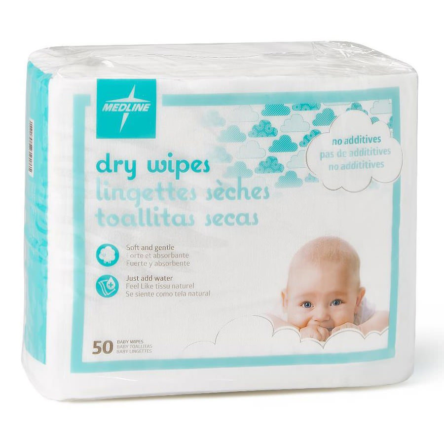 Medline Ultrasoft Baby Disposable Dry Cleansing Cloths