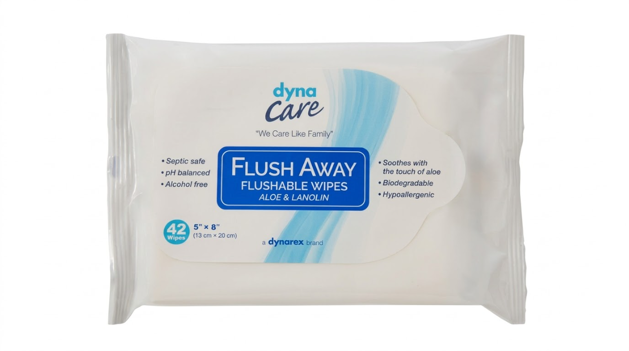 DynaCare Flush Away Flushable Wipes
