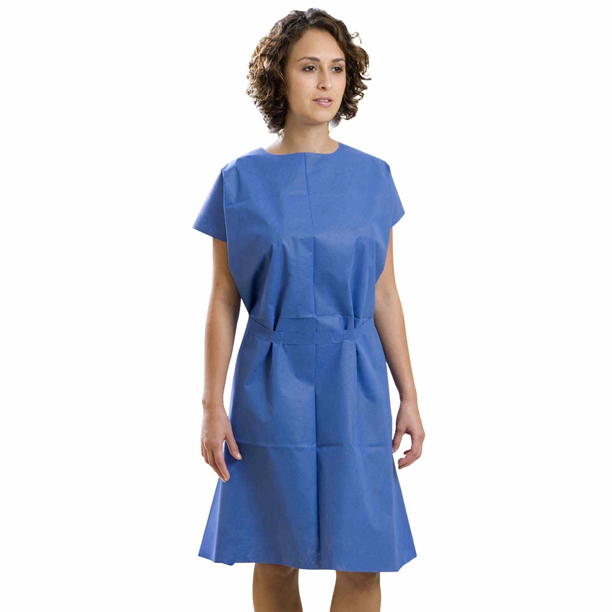 Graham Medical Patient Exam Gown, Blue