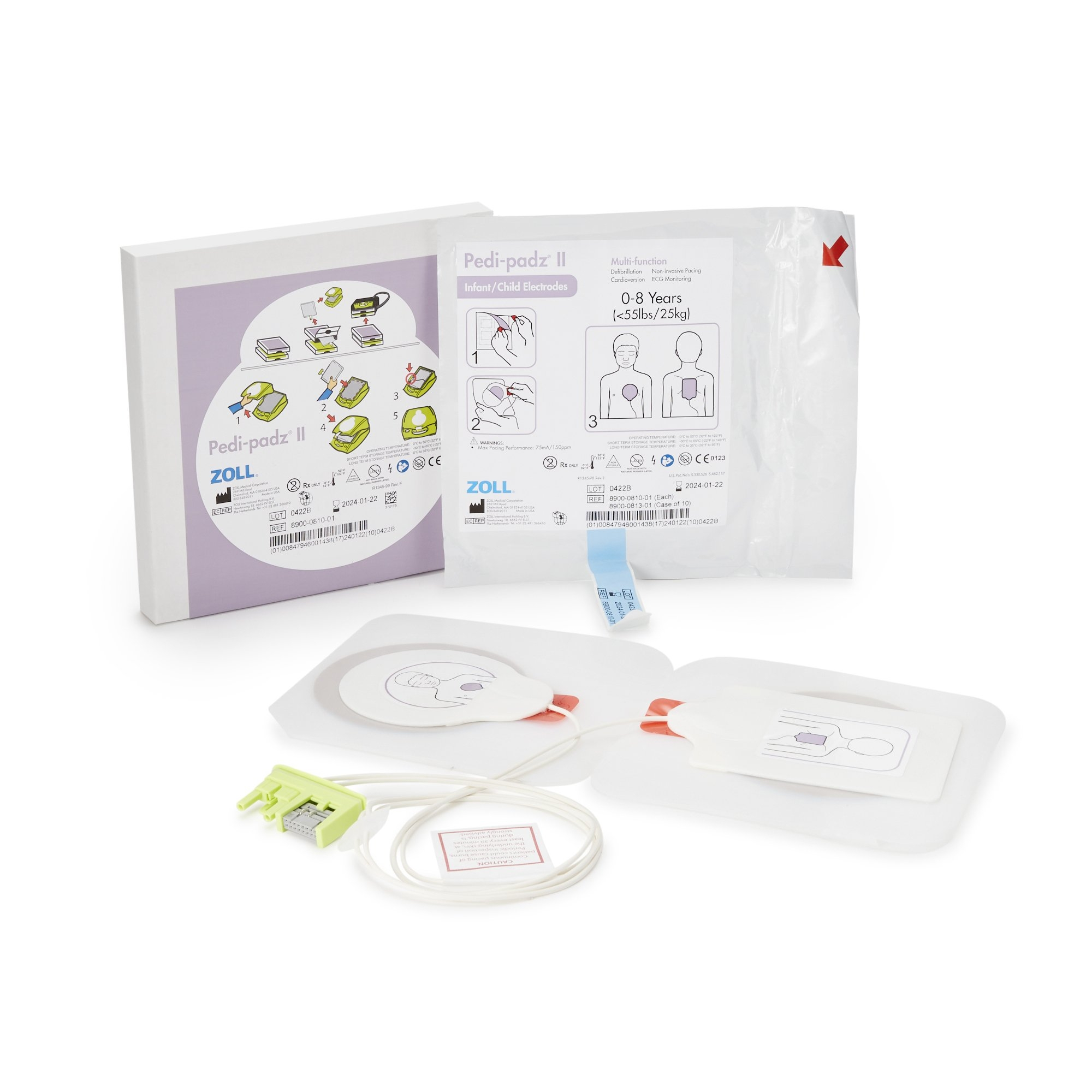 ZOLL Pedi-Padz II Pediatric Electrodes for AED Plus