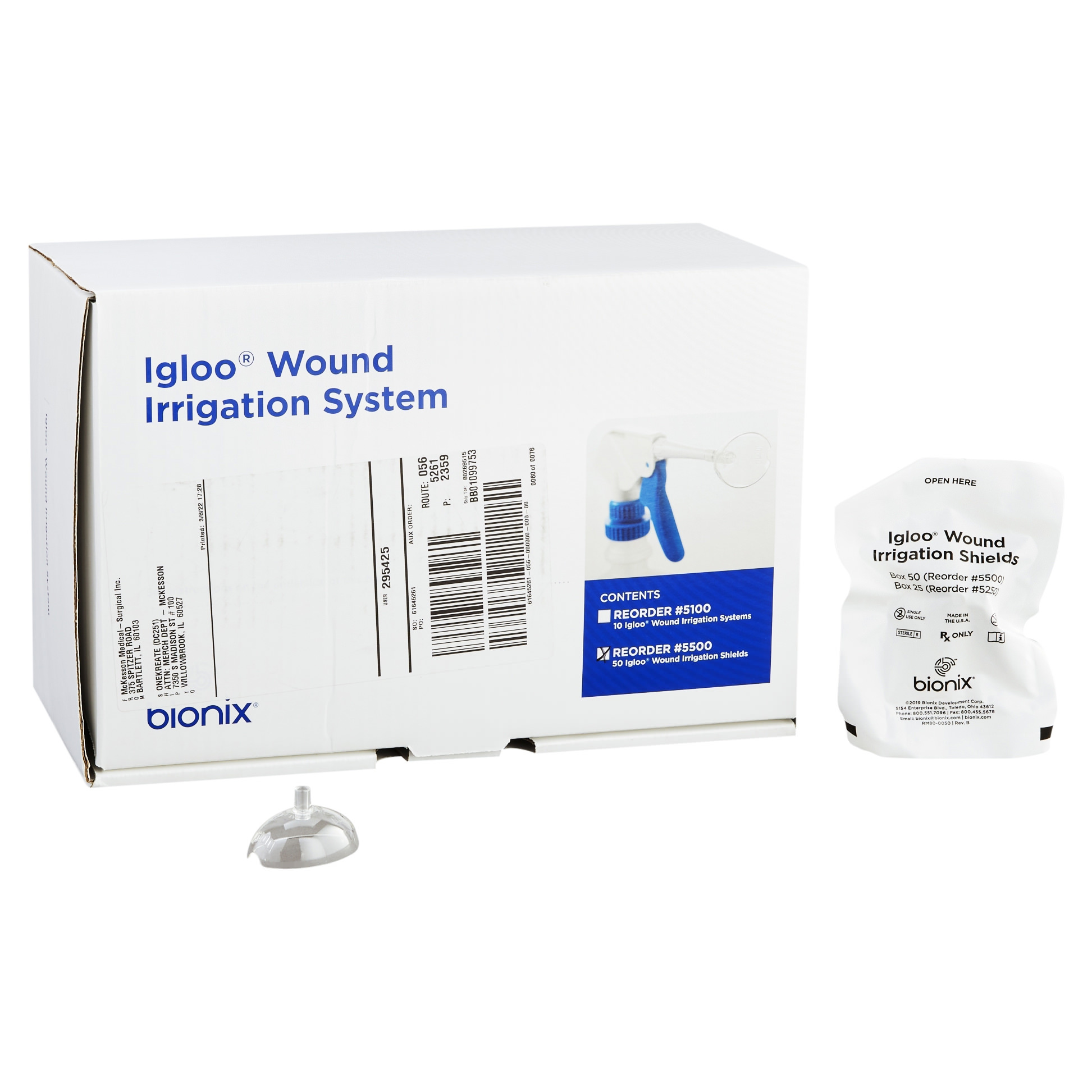 Bionix Igloo Wound Irrigation Shields - Main image