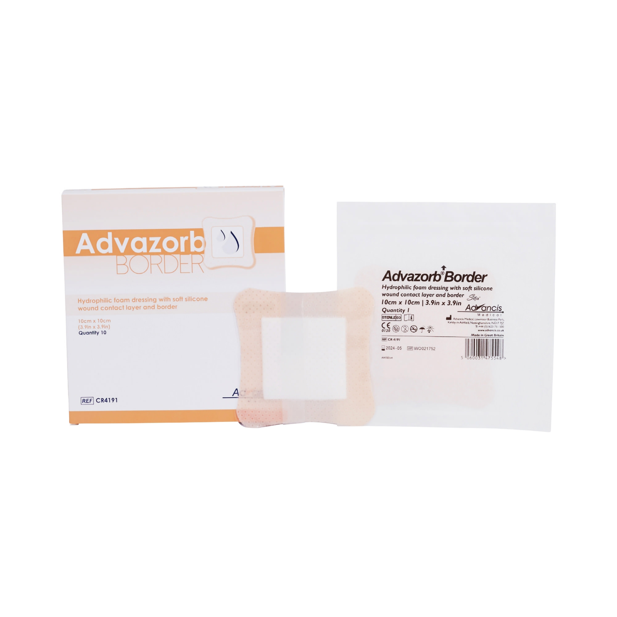 Advazorb Border Hydrophilic foam dressing thumbnail 1