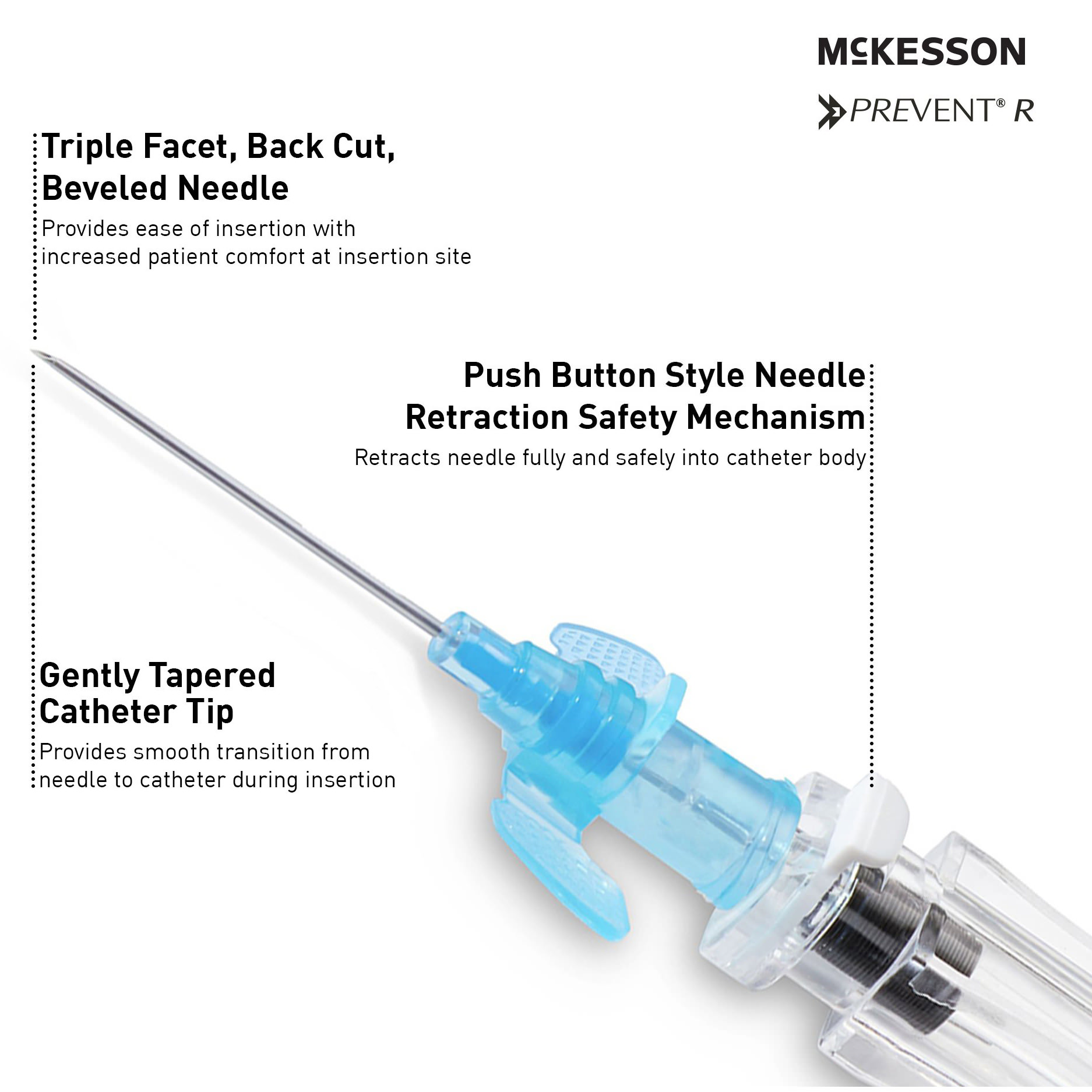 McKesson Peripheral IV Catheter with Winged Hub thumbnail 4
