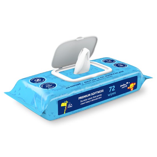 Comfees Unscented Premium Baby Wipes thumbnail 3