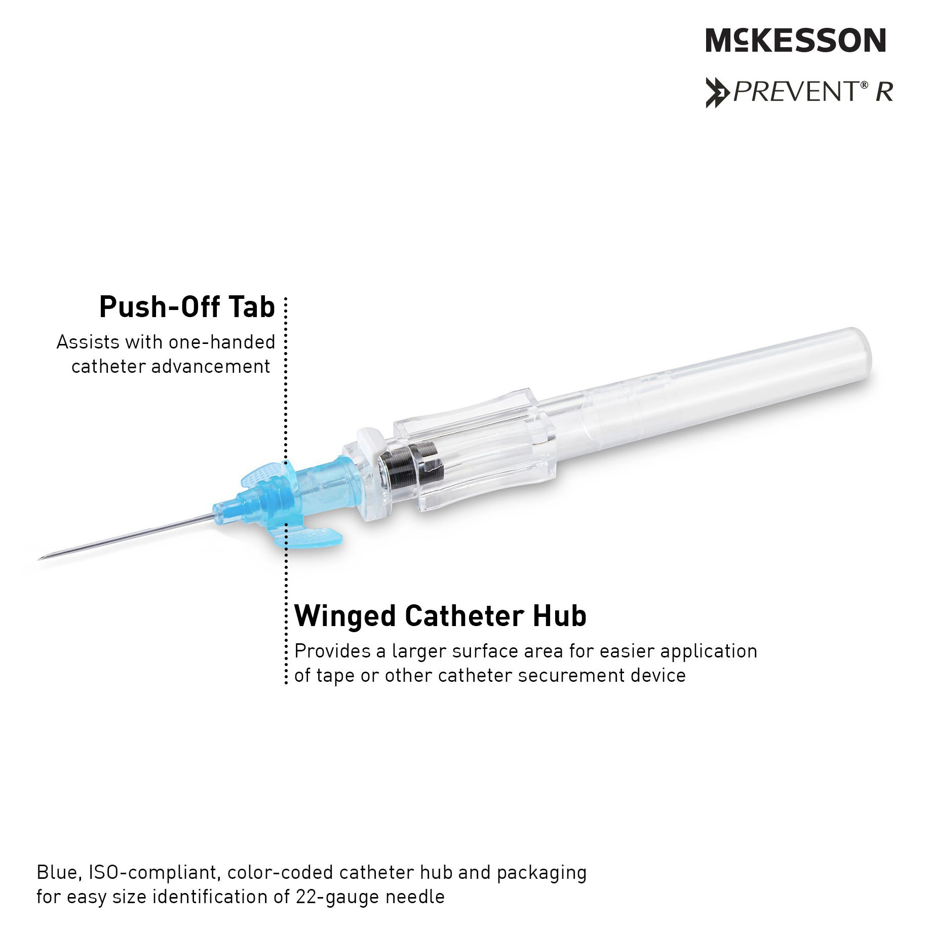 McKesson Peripheral IV Catheter with Winged Hub thumbnail 5