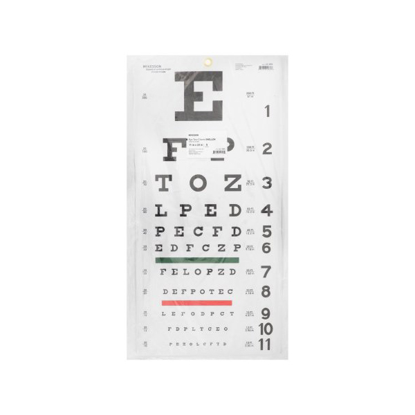 McKesson Eye Chart Matte Finish 11 x 22 Inch 20 Foot Distance - Main image