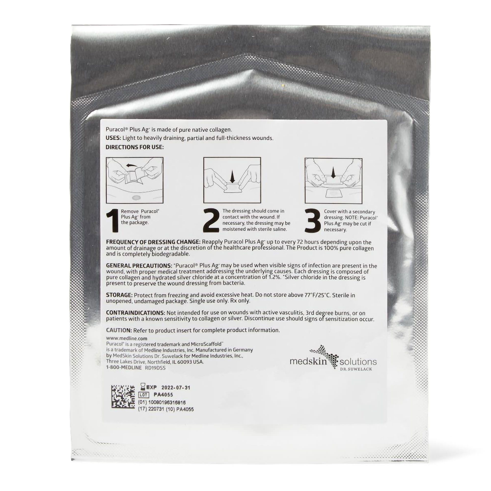 Medline Puracol Plus AG Collagen Dressing thumbnail 2