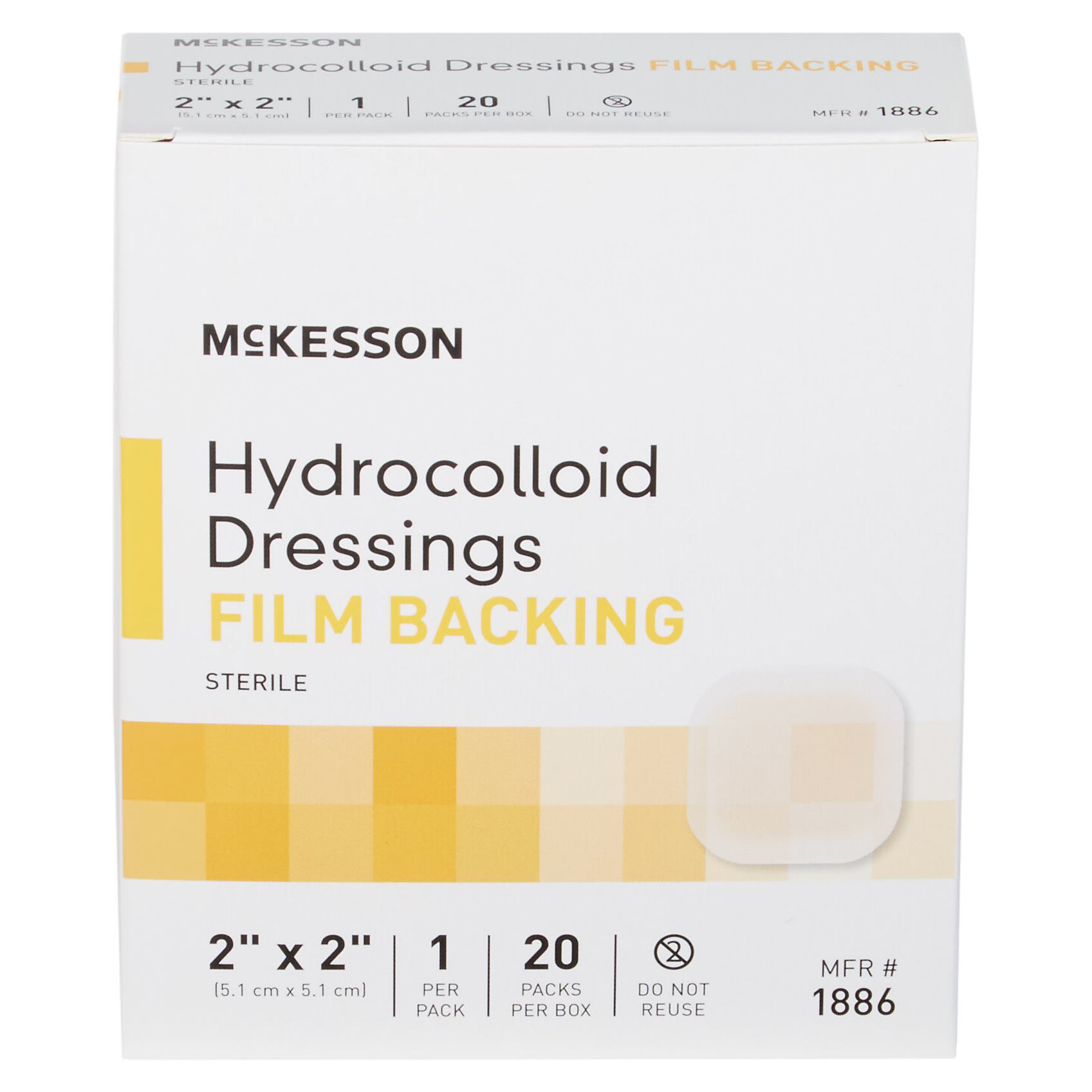 McKesson Hydrocolloid Dressing With Film Backing thumbnail 4
